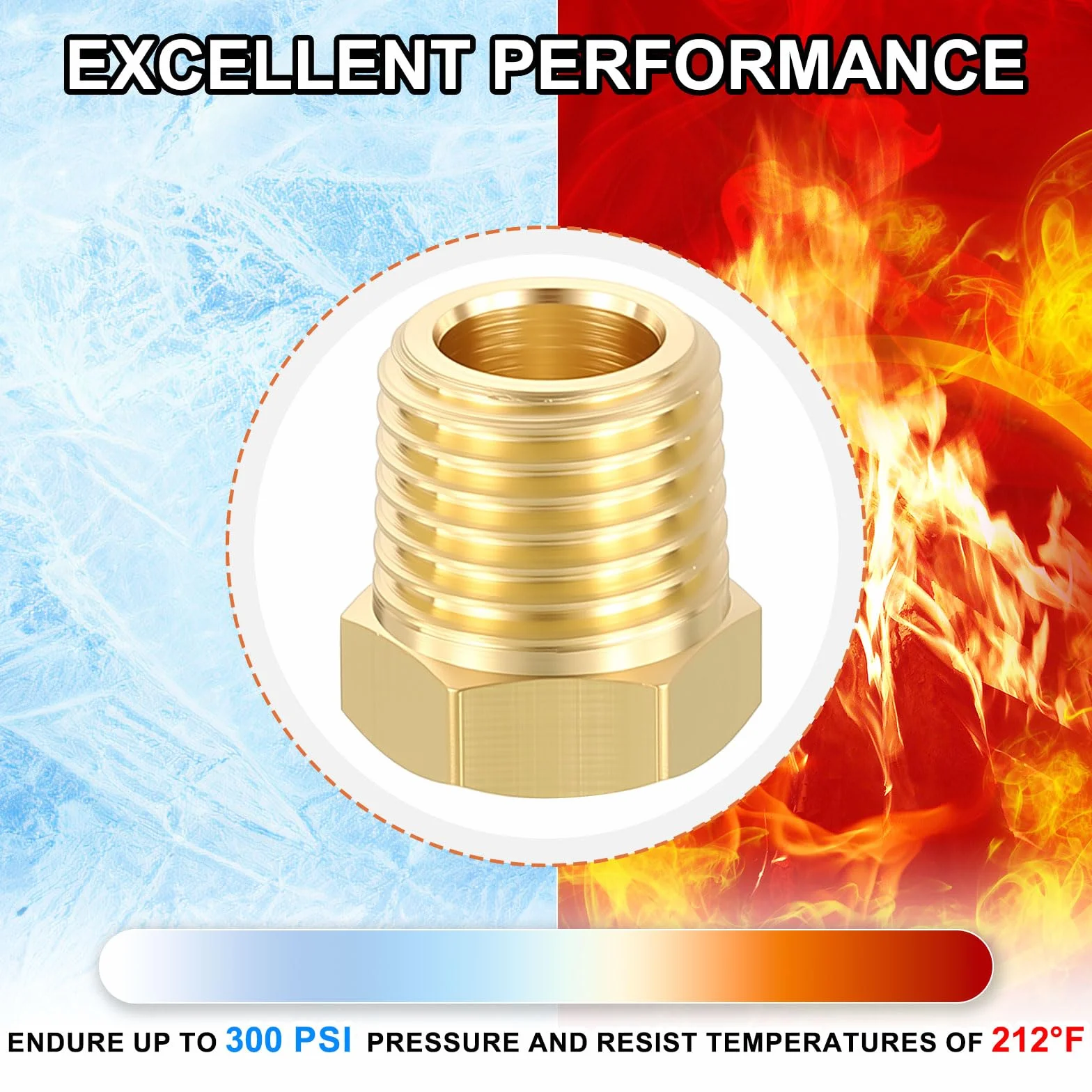 10 sztuk adapterów męskich na żeńskich, 1/10.2 cm MNPT x 1/20.3 cm FNPT