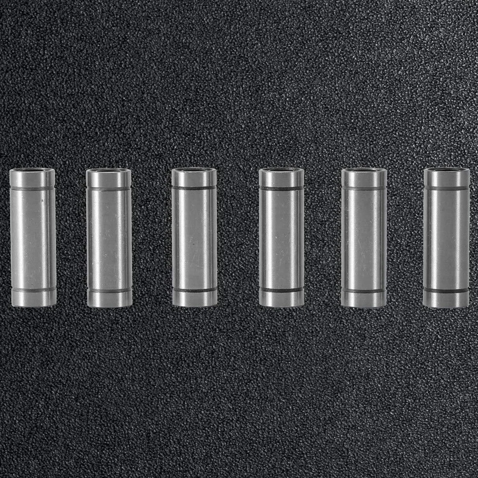 Liniowe łożyska kulkowe, 6 szt. LM8LUU długie liniowe łożyska kulkowe, średnica wewnętrzna 8 mm, średnica zewnętrzna 15 mm, do drukarki 3D 8 mm, osi/pręt, maszyna do grawerowania