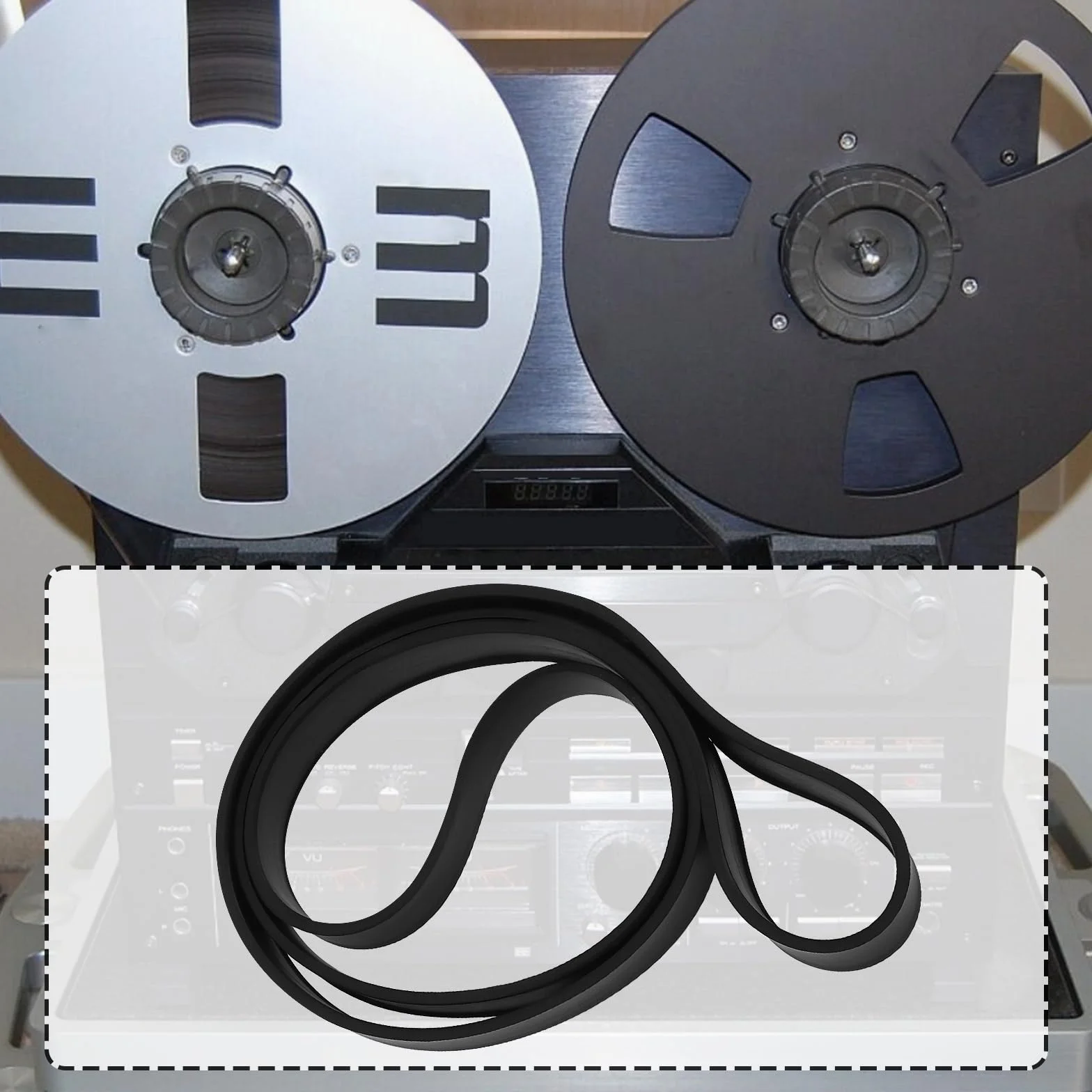 2 szt. Maszyny taśmowe Open Reel Capstan Belt 214x8x1mm Kompatybilny z Teac X-7R X-1000 X-2000