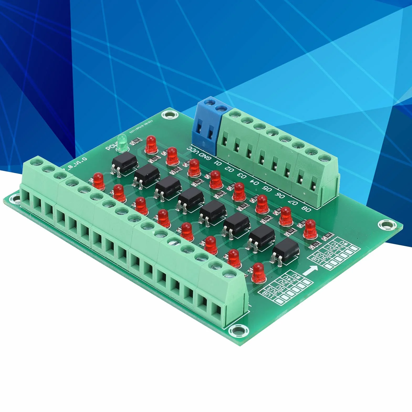 Moduł Izolacji Optycznej Walfront Częstotliwość Przełączania Granicznego 20KHZ 8-kanałowy Konwerter Izolatora Transoptor Płytka Konwertera Sygnału PLC 12V do 3.3V