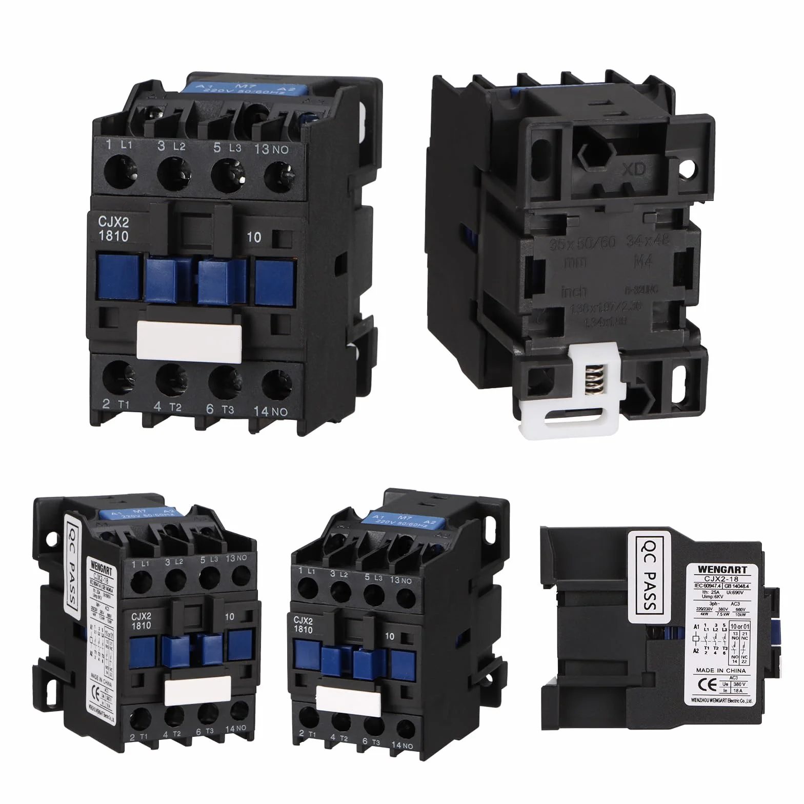 Wengart Stycznik AC CJX2-1810, AC220V 18A 4NO