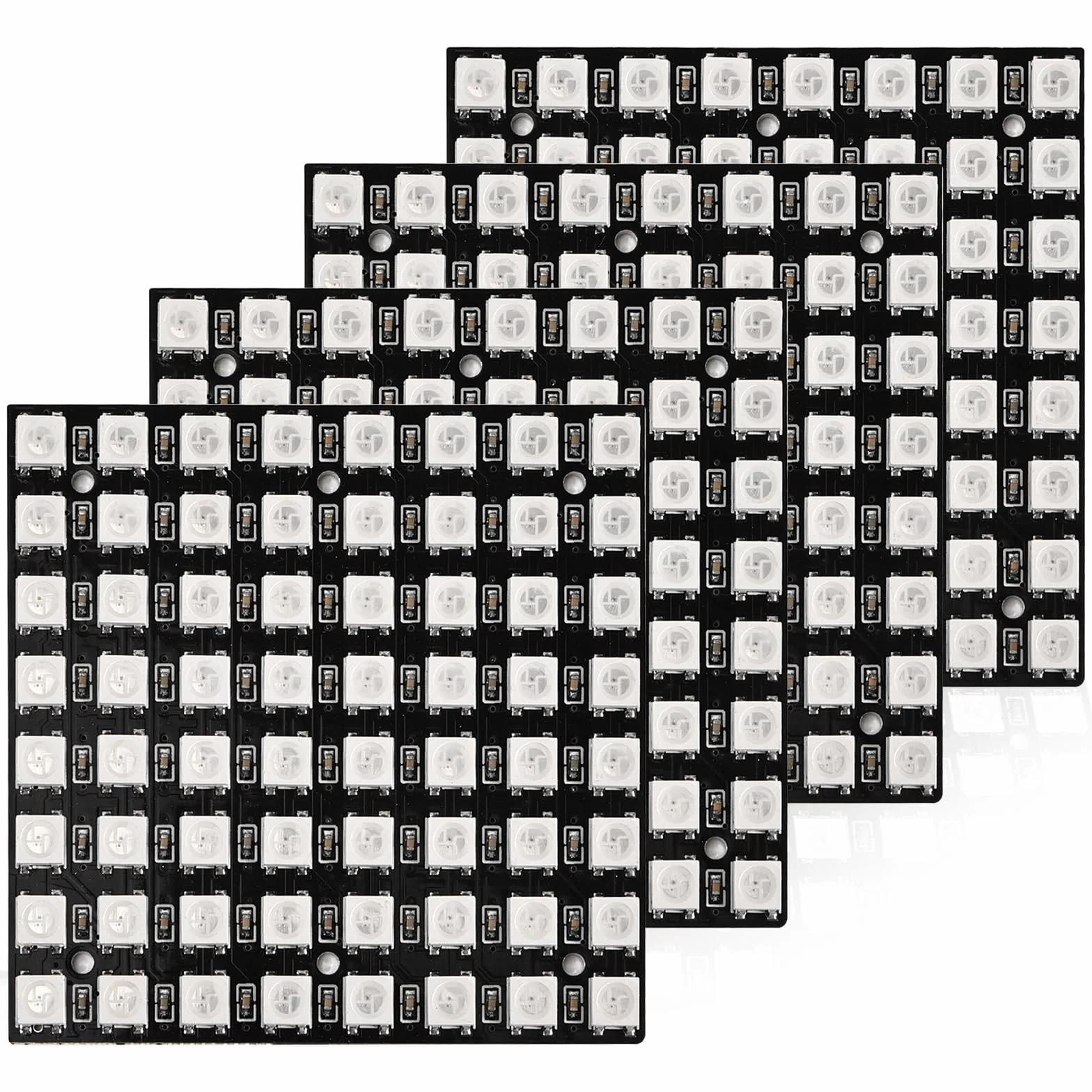 Joycabin 4 sztuki 64 bitów WS2812 panel matrycowy LED, 8 x 8 5050 LED, wbudowany sterownik, kolorowe światło, płyta rozwojowa kompatybilna z Arduino Raspberry Pi