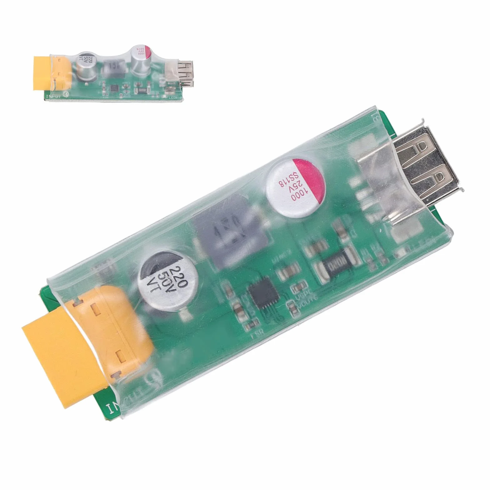 Konwerter ładowania XT60 na USB Multi Protection 3 Interfejsy PCB Moduł Konwersji