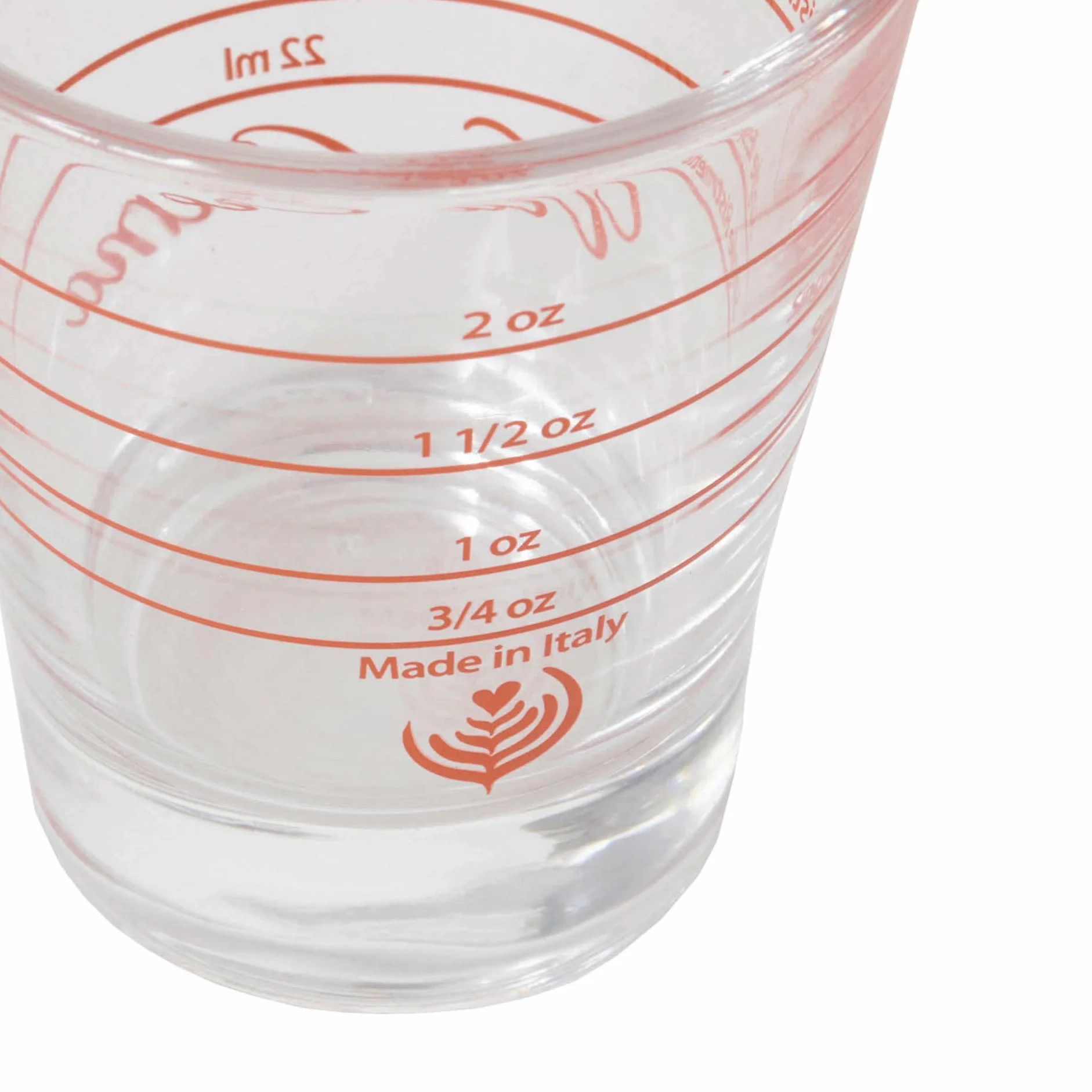 ITALPARTS VIA CREMA [1 sztuka] szklanka do espresso kubek z miarką. Espresso Shot Glass (1) kubek do kawy shot, kubek z miarką barista akcesoria do kawy