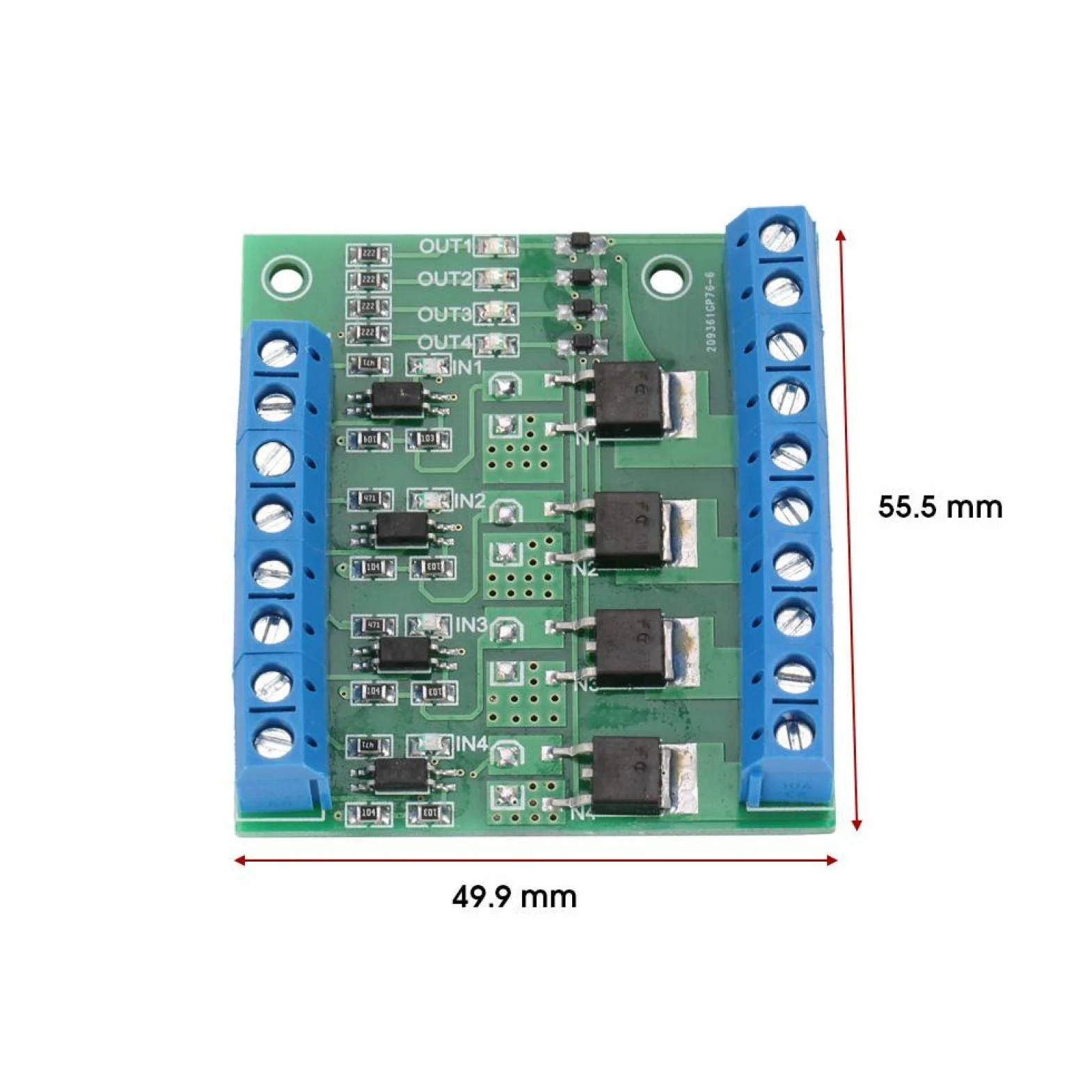 Moduł PWM Mosfet 4-kanałowy sterownik PLC płytka drukowana