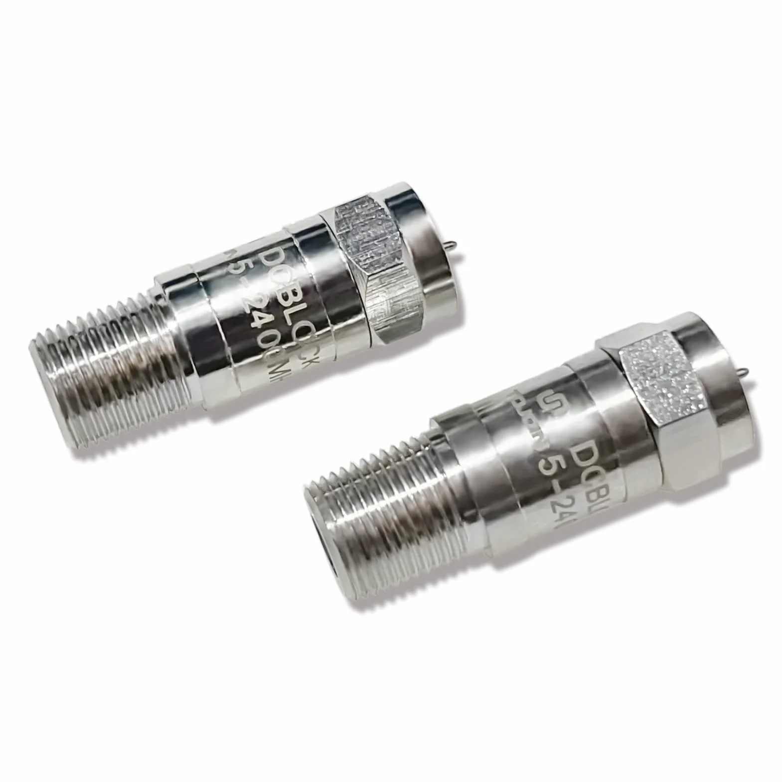 TOJOIN 2 szt. DC Block In-Line SMA/N/F męski na żeński adapter koncentryczny RF 50-6000MHz Złącze blokuje napięcie DC z radia lub sprzętu testowego RF (DB-F-JK)