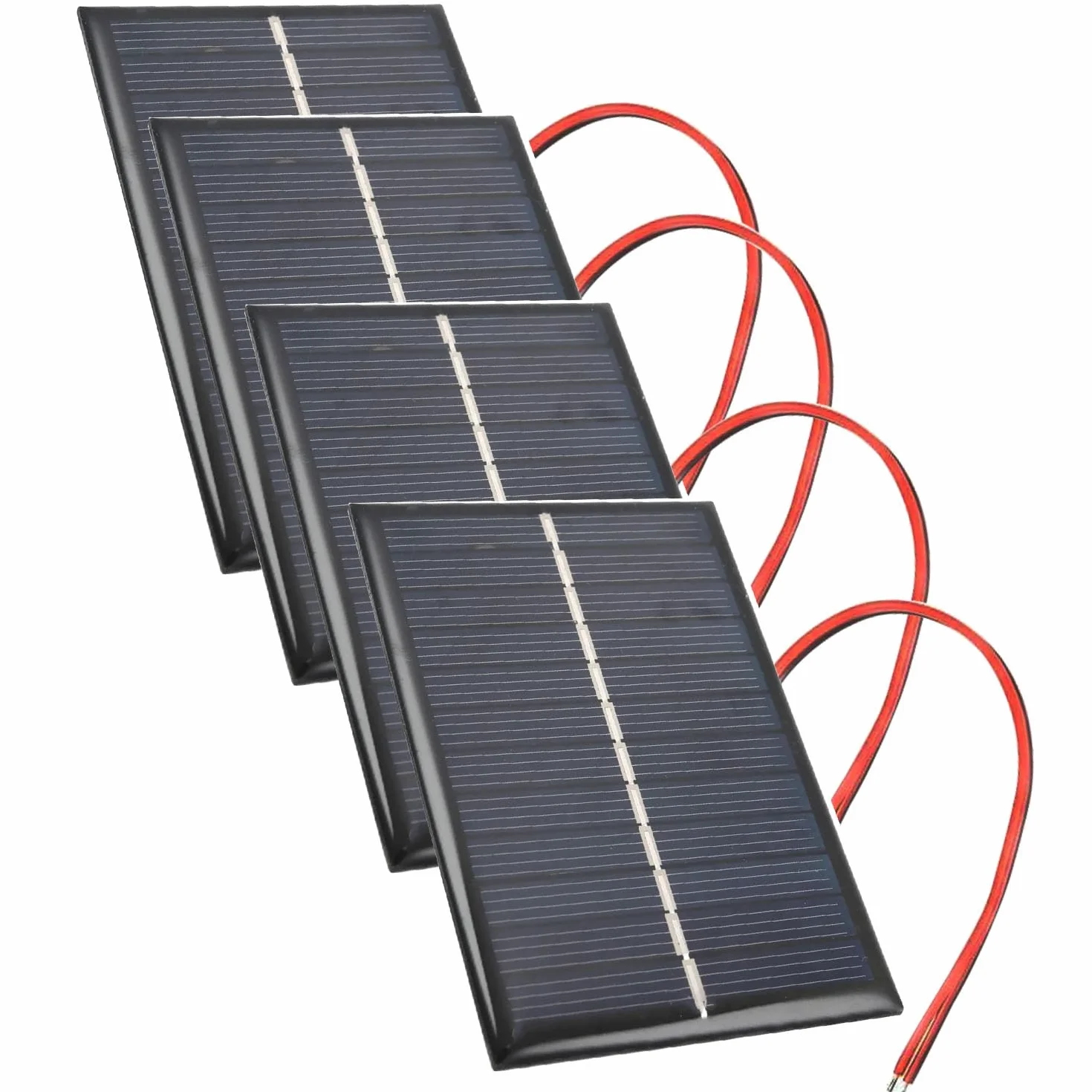 RUNCCI-YUN 4 szt. 6 V 100 MA 90 * 60 mm polikrystaliczny mikromini panel słoneczny do energii słonecznej, dom DIY, projekty naukowe zabawki