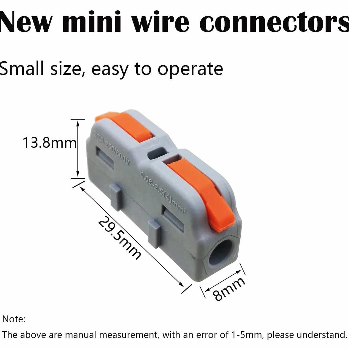 Złącza kablowe, złącze dźwigniowe CESFONJER SPL-1M, 25 szt. miniaturowych złączy elektrycznych, szybkozłącze sprężynowe typu splicing (dowolna kombinacja)