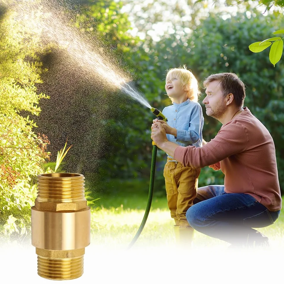 Mosiężny zawór zwrotny 1/2", zawór zwrotny 1/2 cala AG do AG, zawór zwrotny 1/2", zawór zwrotny do podgrzewacza wody, nierdzewny, wodoszczelny