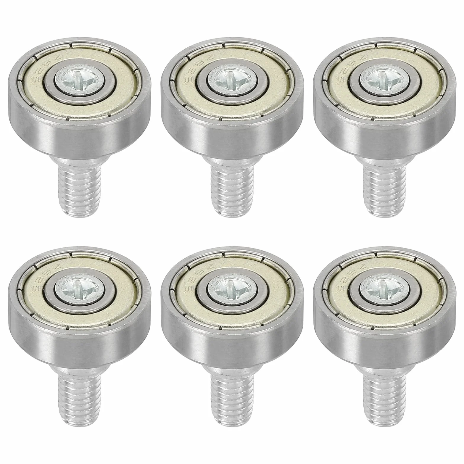 PATIKIL Rolki do szuflady 19 mm, 6 sztuk, koła zamienne z łożyskiem, stopień 6 mm, białe