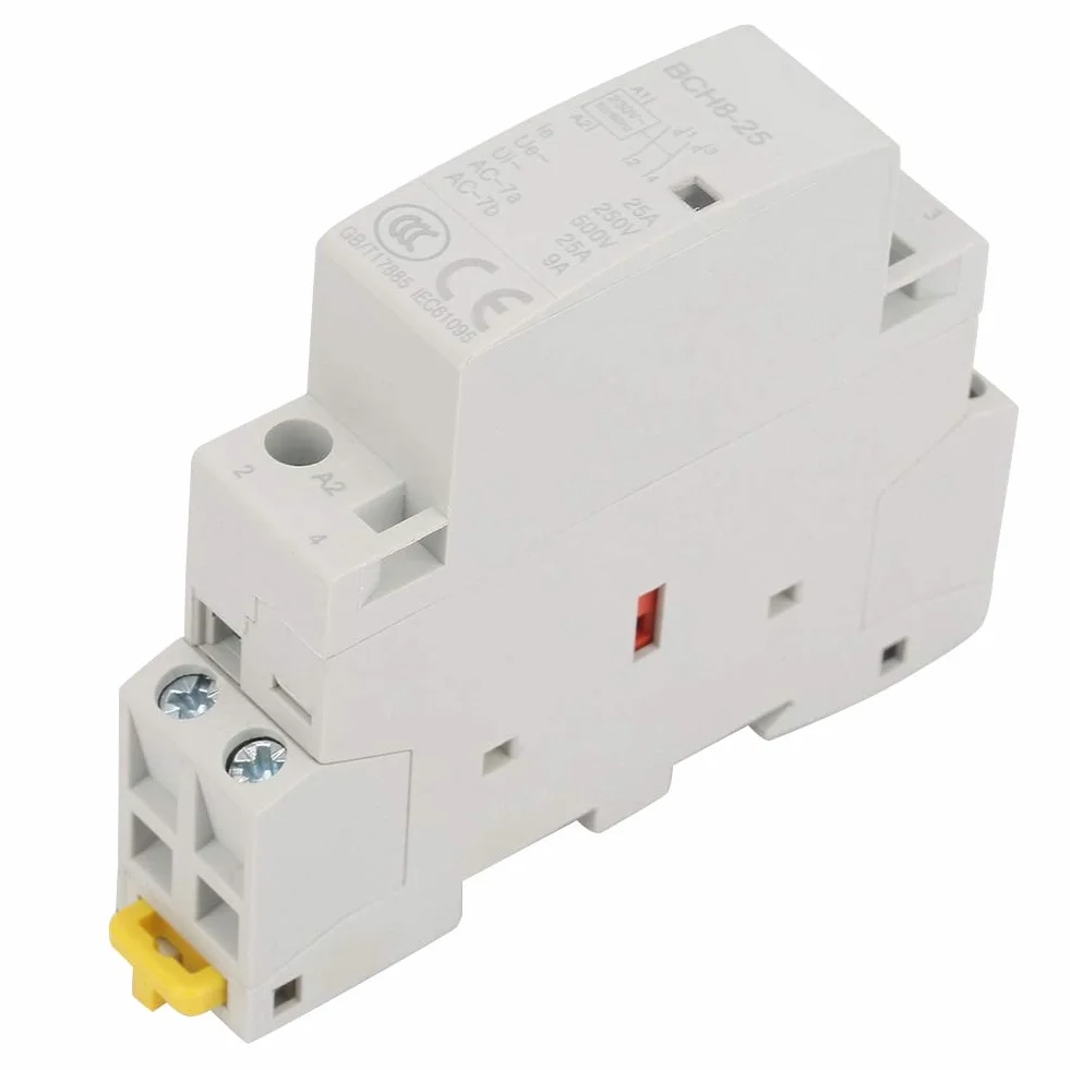 2P 25A stycznik AC, 220 V/230 V HZ Stycznik DIN do gospodarstwa domowego, cichy, energooszczędny ochrona AC do zastosowań domowych