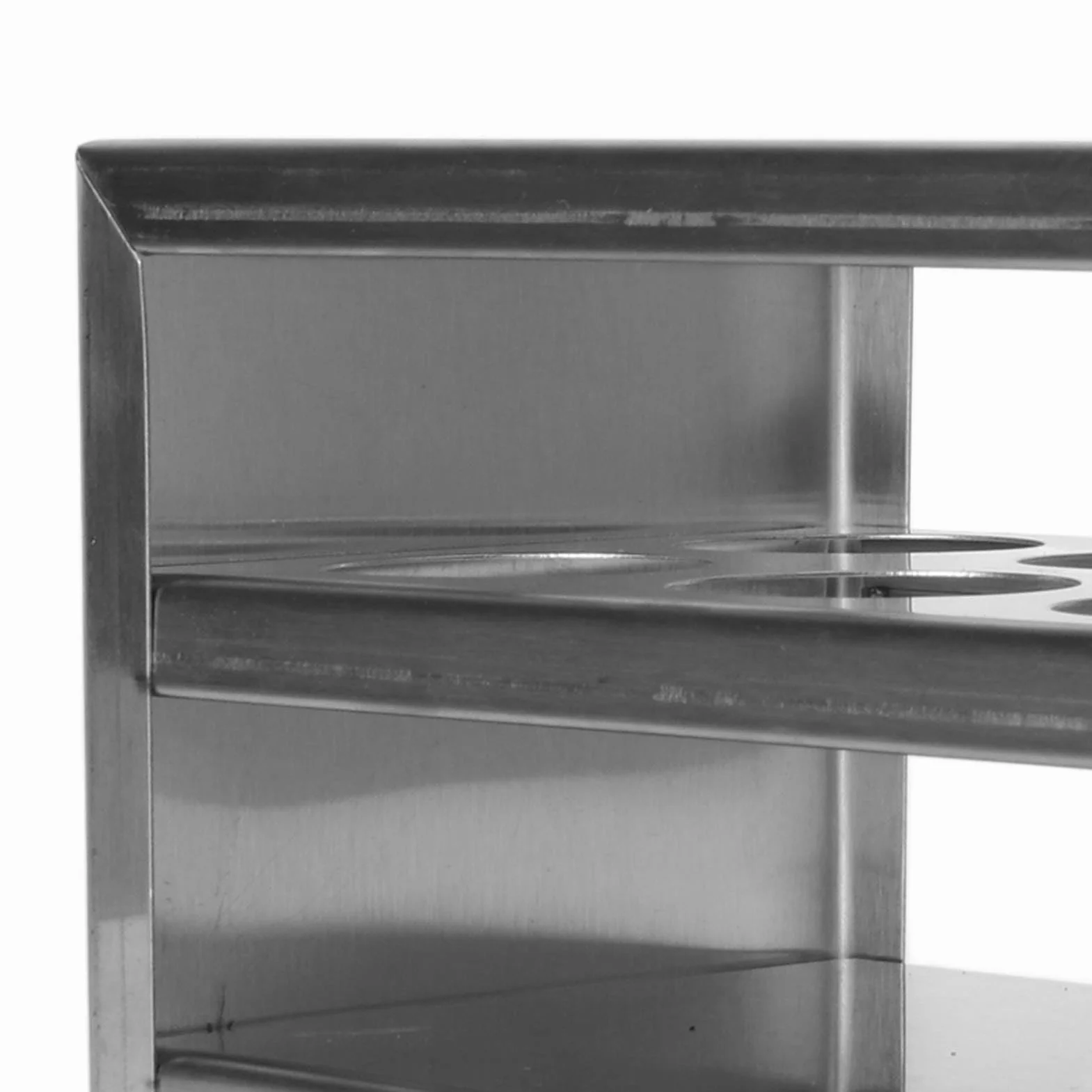 Stojak na Probówki, Uchwyt na Probówki ze Stali Nierdzewnej 304 z 6 Otworami, 3-Warstwowy, Taca do Flebotomii, Uchwyt na Fiolki, Stojak Laboratoryjny na Probówki 32mm