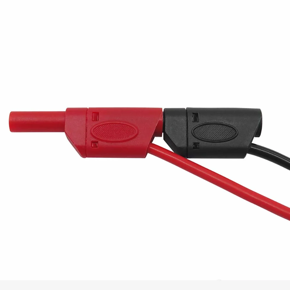 DollaTek Kabel z wtyczk? bananow?, zestaw 5 elektronicznych przewodów testowych 4 mm, mi?kka wtyczka do bananów, drut silikonowy, kabel testowy 14 AWG, przed?u?acz multimetru, zestaw kabli testowych