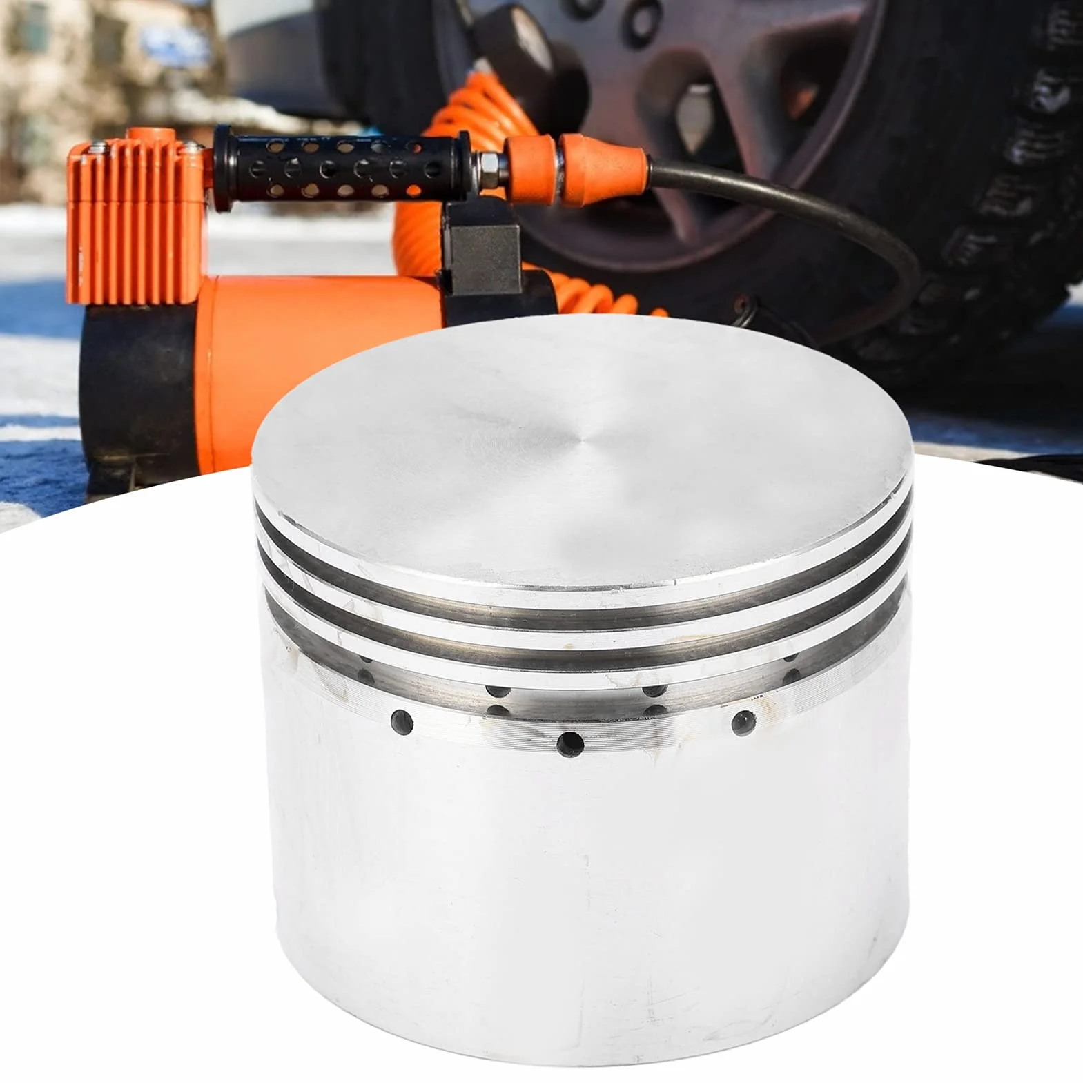 Tłok 80 Mm, Tłok Sprężarki Powietrza, Aluminiowy Korbowód Silnika Pompy, średnica 80 Mm/3,1 Cala, Akcesoria do Pomp Powietrza, Powietrze, Elementy Mechaniczne