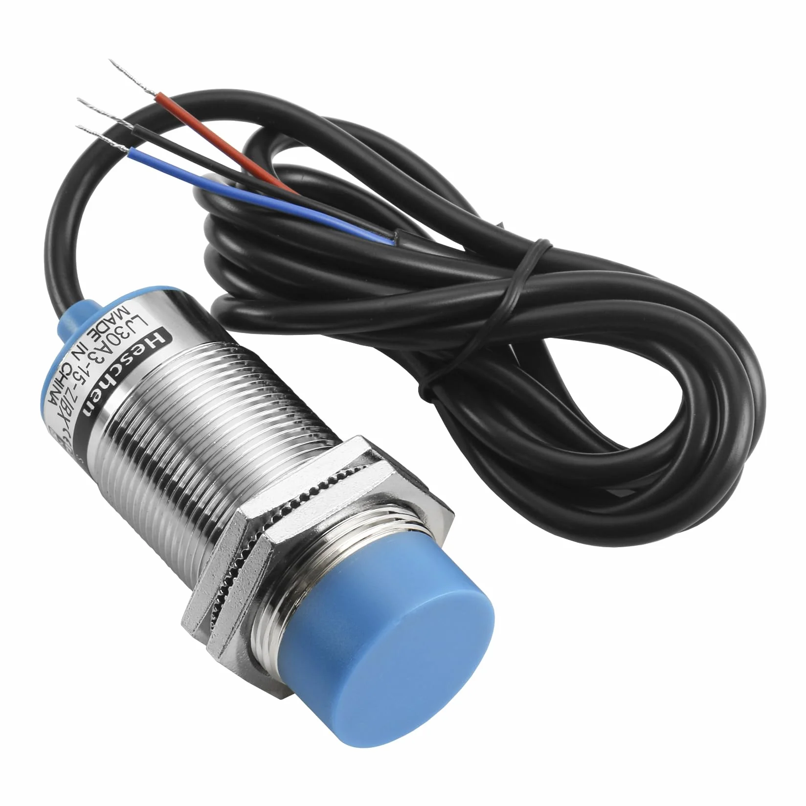 Heschen indukcyjny czujnik zbliżeniowy LJ30A3-15-Z/BX detektor 15 mm 6-36 VDC 300 mA NPN normalnie otwarty (NO) 3 przewody
