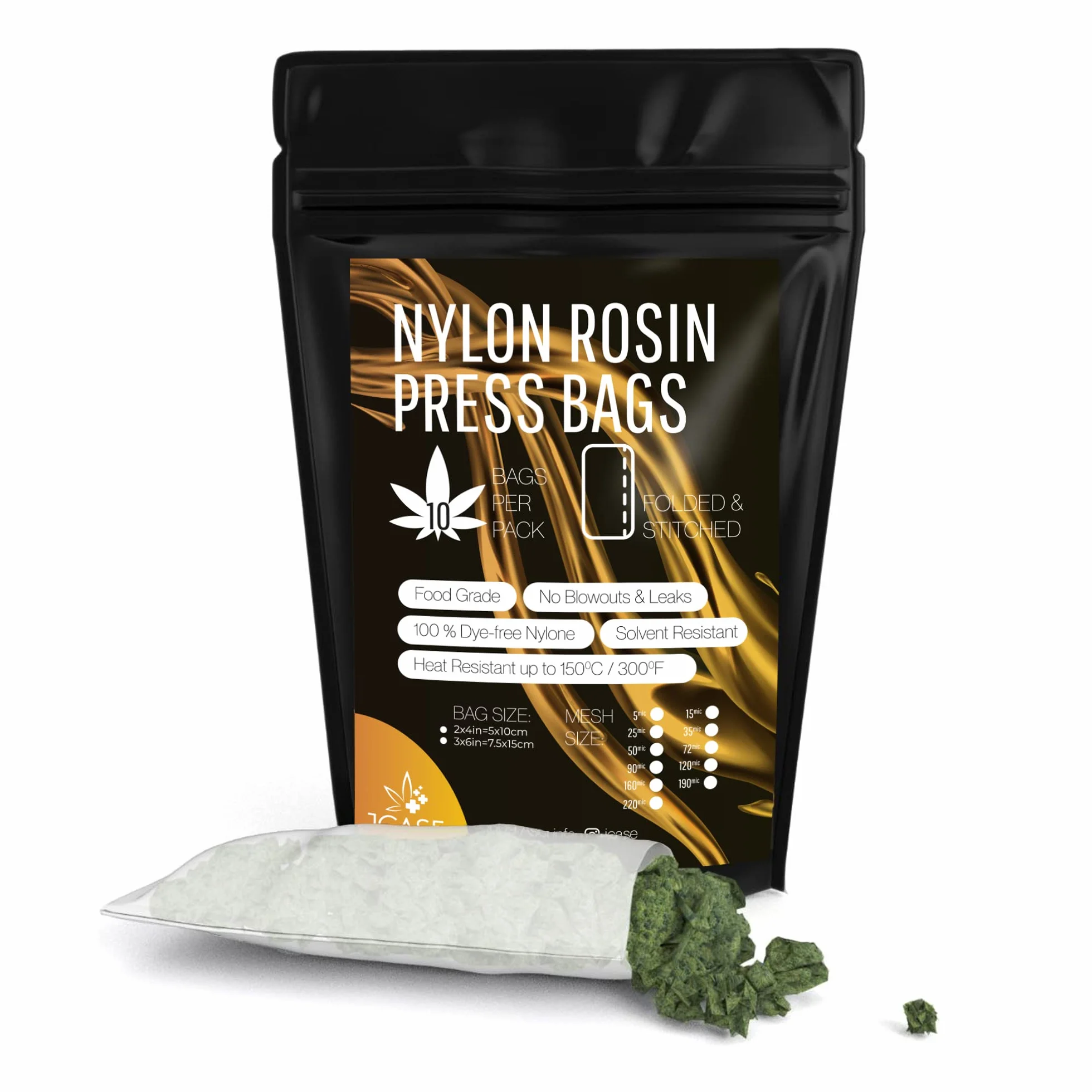 Torebki na rosinę z nylonu składane i szyte do ekstrakcji oleju, torebki na rosin z siatką filtracyjną do produkcji rosin (5 x 10, 120)