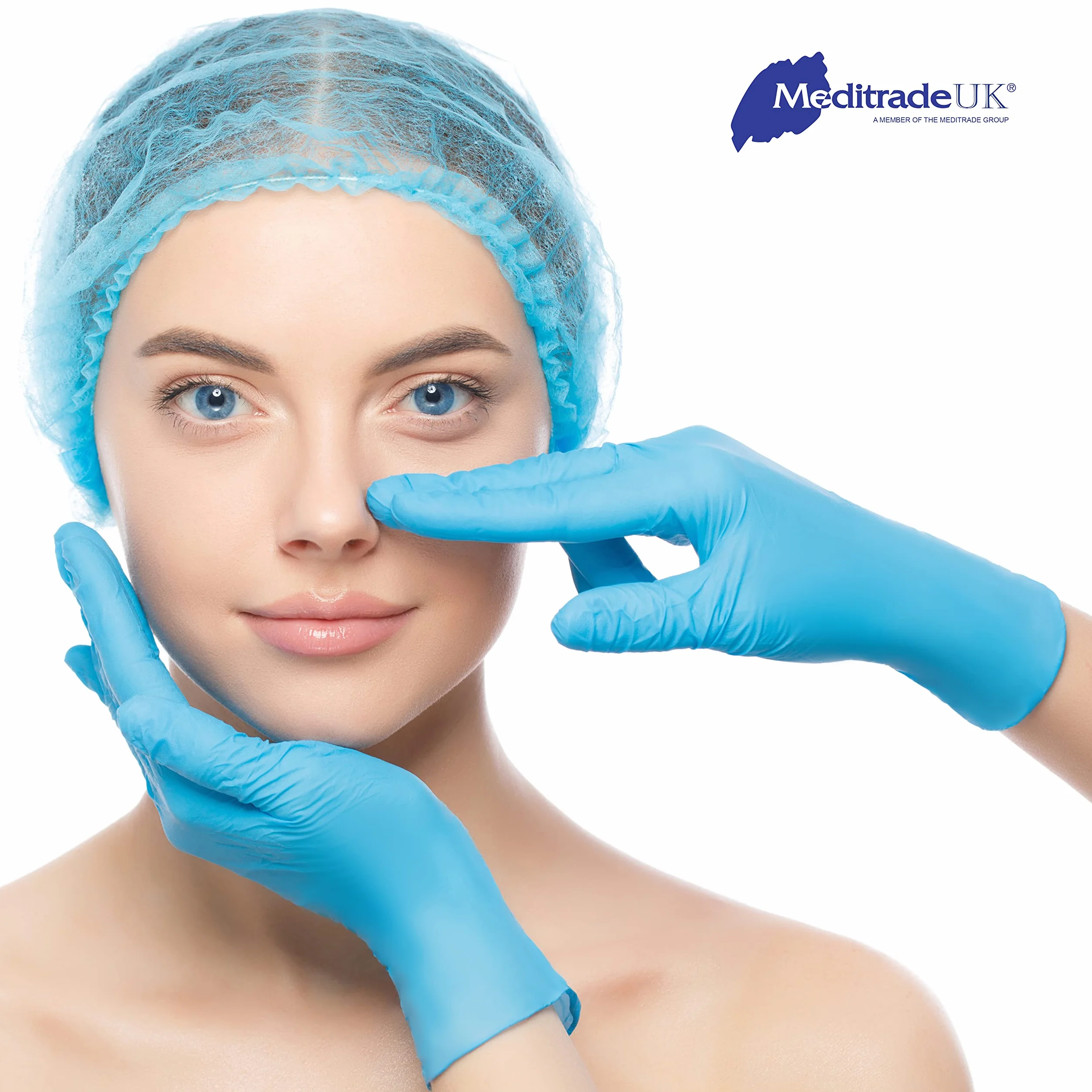 Meditrade Gentle Skin® wrażliwe rękawiczki jednorazowe, naturalne, bez talku, mikroszorstkie, niskoproteinowe, lateksowe, do medycyny, pielęgnacji, laboratorium i przemysłu - duże, 100 sztuk