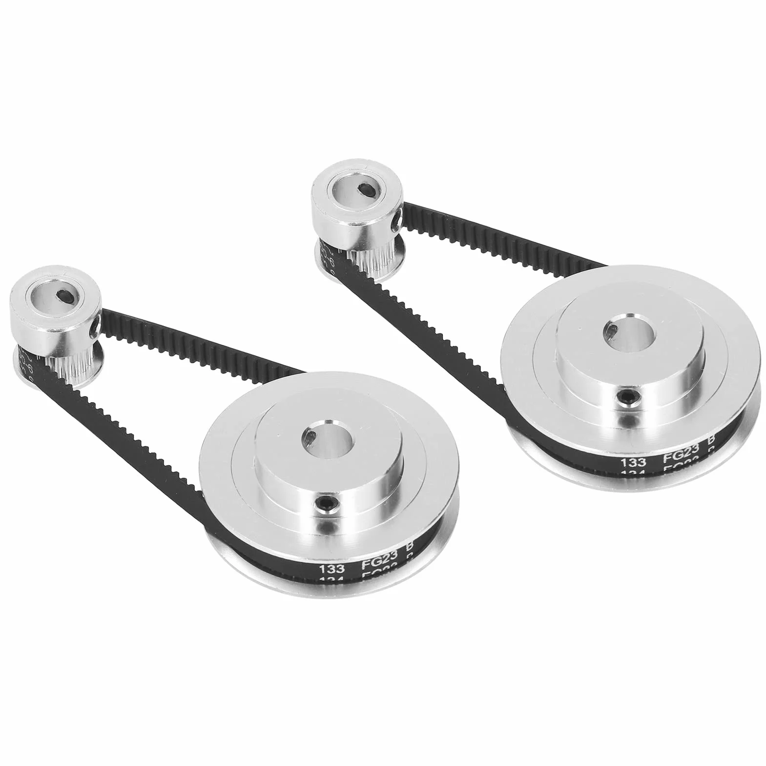 2-pakowe Koło Synchroniczne - Elastyczny, Zamknięty Pasek Rozrządu 20T 60T, Koło Rozrządu ze Stopu Aluminium Długość 200mm, Szerokość 6mm(8mm/0.31in otwór)