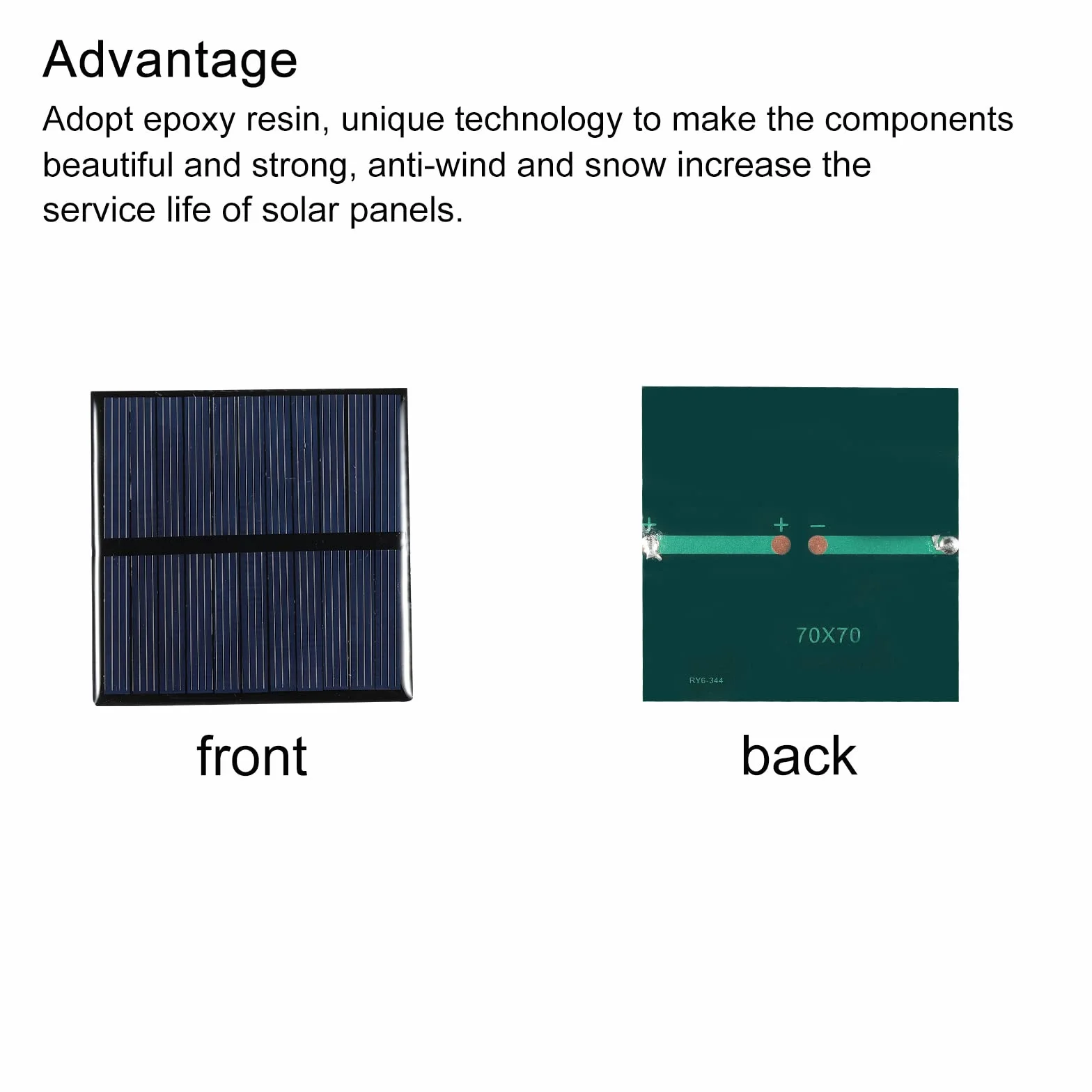 sourcing map Opakowanie 5 kolektorów słonecznych mini panel słoneczny ogniwo 5,5 V 110 mA 0,605 W 70 mm x 70 mm do projektów elektrycznych DIY