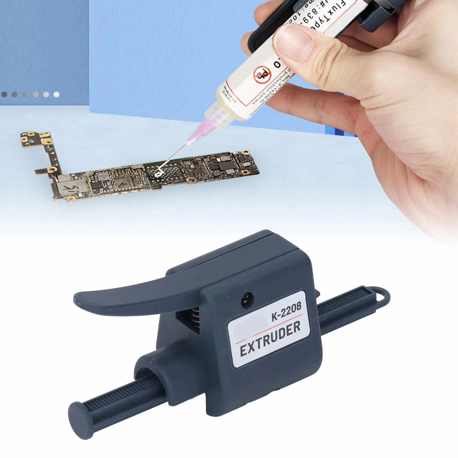 Dozownik Kleju Strumienia Lutowniczego, Wyposażnik w Pasty Lutowniczej Dozownik Pasty Pasty z Dyszy 1,3 Mm, Ręczna Wyposażenie Wklejania do Lutowania Elektroniki Lutownicze