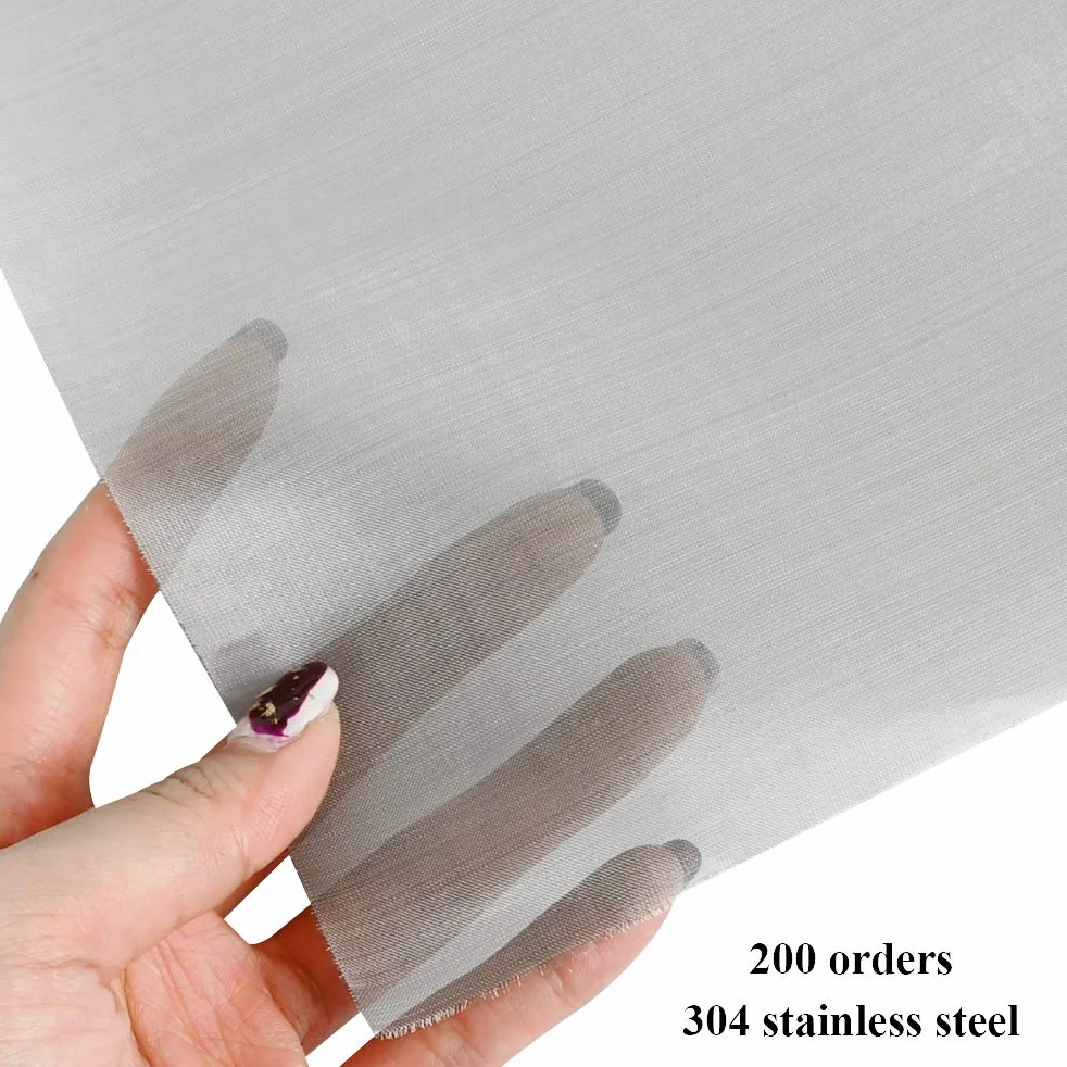 Siatka metalowa 200 Mesh TIMESETL 30 x 100 cm, siatka ze stali nierdzewnej filtracyjna