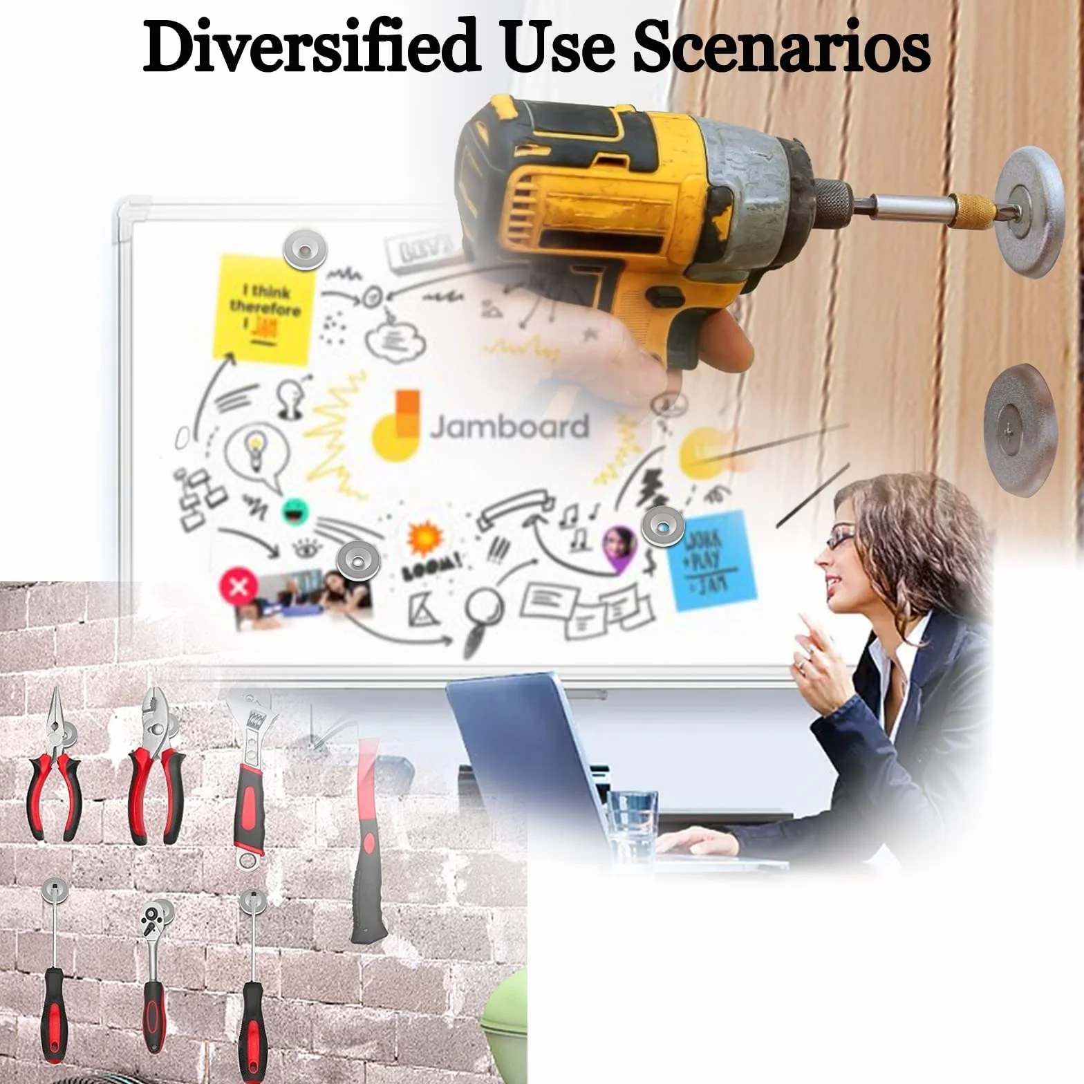 Magnesy neodymowe garnkowe 30 x 5 mm z otworem M5, 4 sztuki