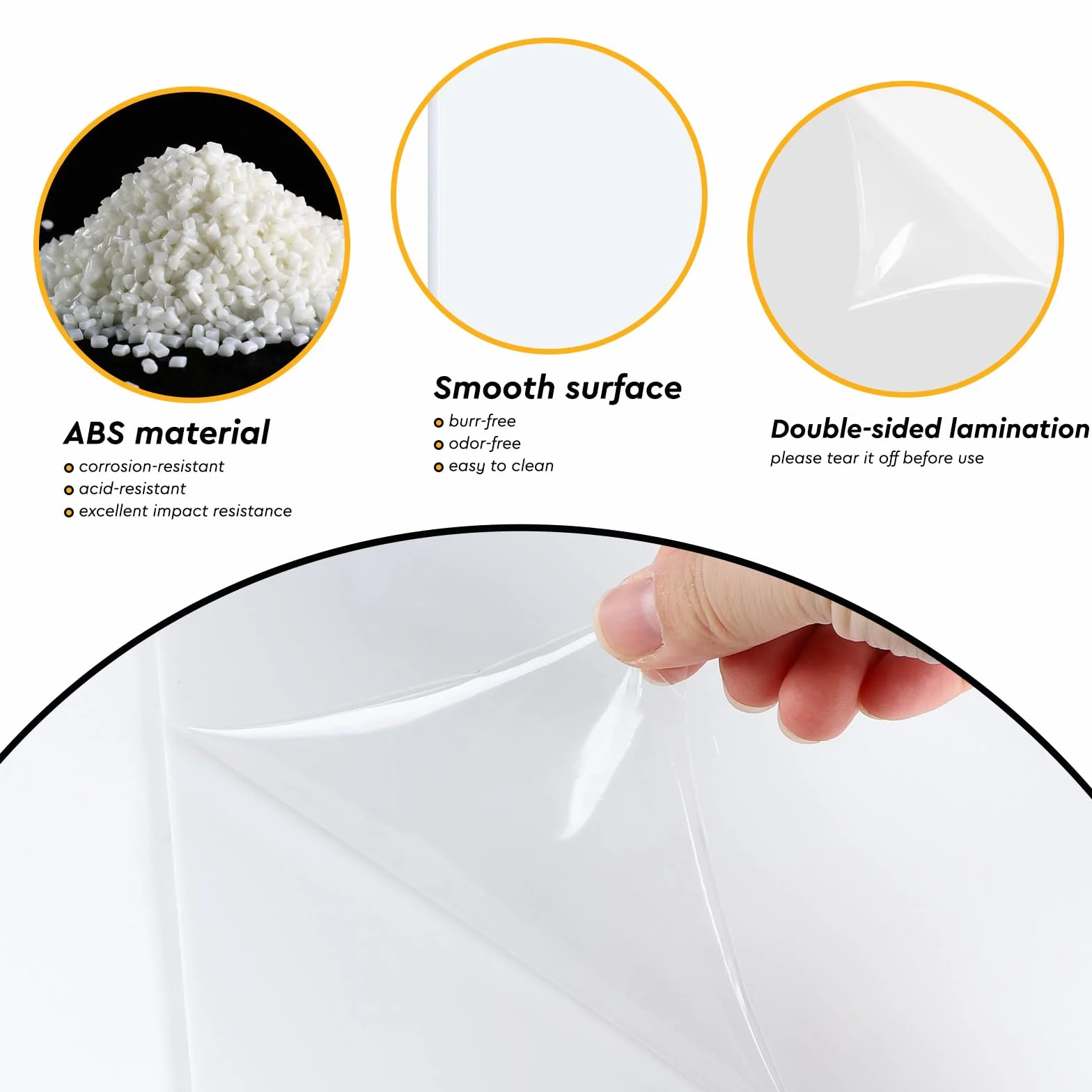 SWAWIS ABS biała płyta plastikowa 30 x 20 cm 3 mm 2 arkusze