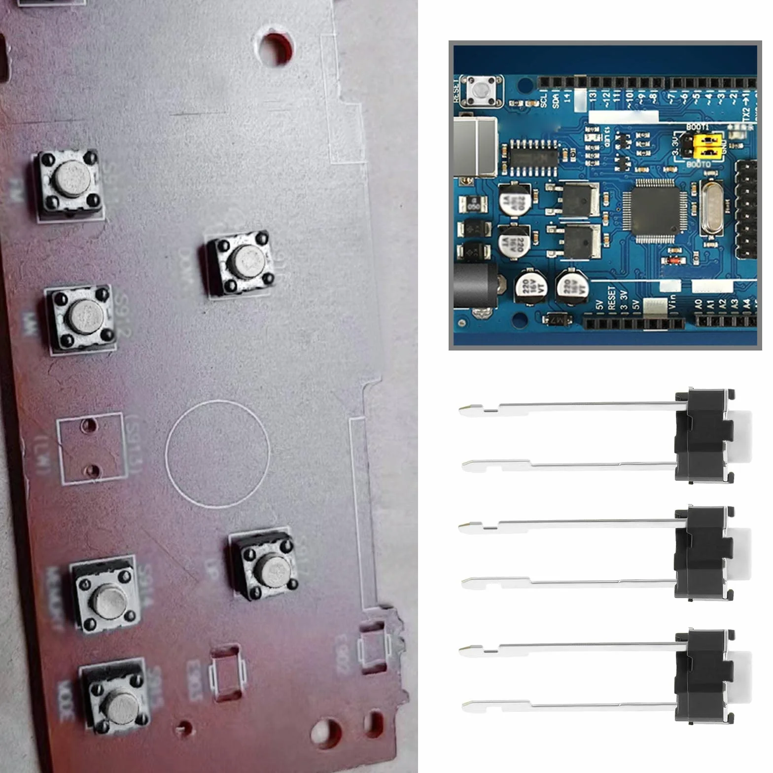 Mikrochwilowy przełącznik przyciskowy taktowy 50 szt. do płytek prototypowych