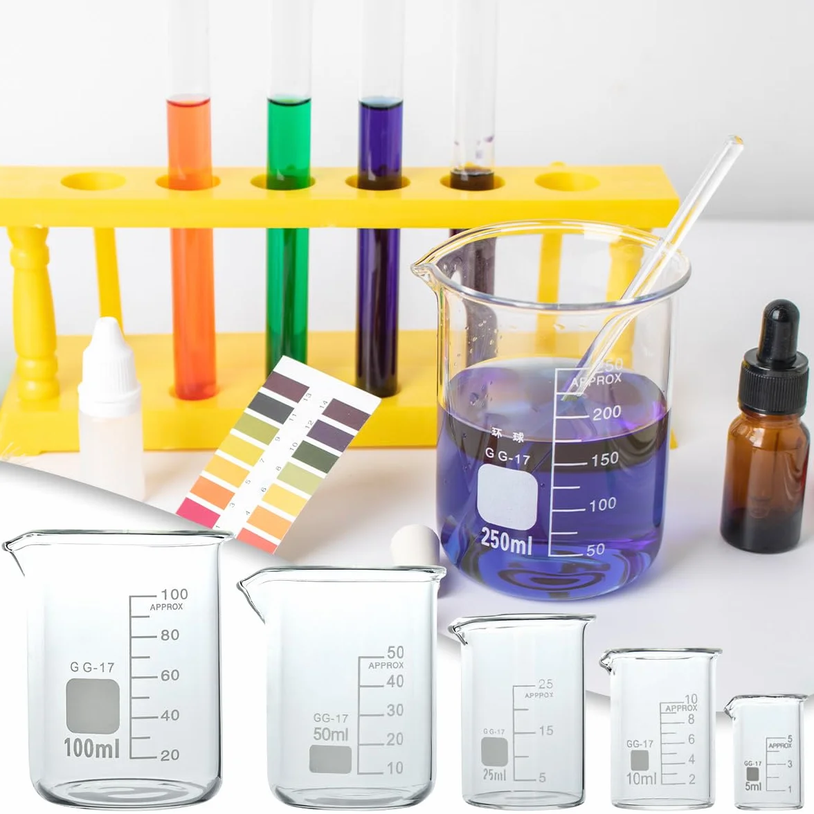 5 szt. szklanka do kubków 100 ml 50 ml 25 ml 10 ml 5 ml szklanka miarka chemia szklanka kubek szkło borokrzemowe kubek do laboratorium