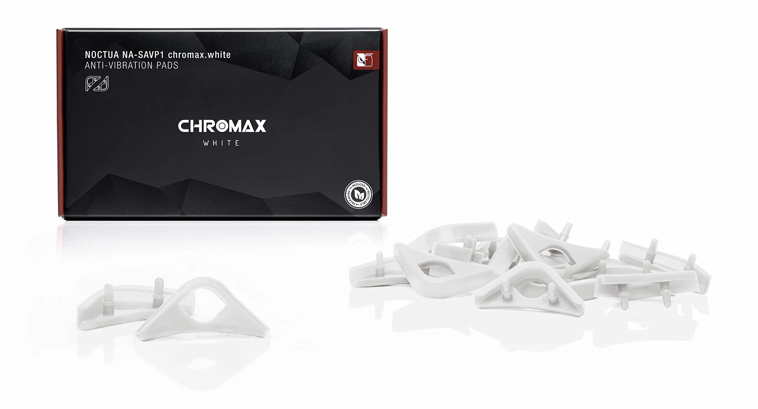 Noctua NA-SAVP1 chromax.white Podkładki Antywibracyjne 120-140mm Wentylatorów 16 sztuk Biały