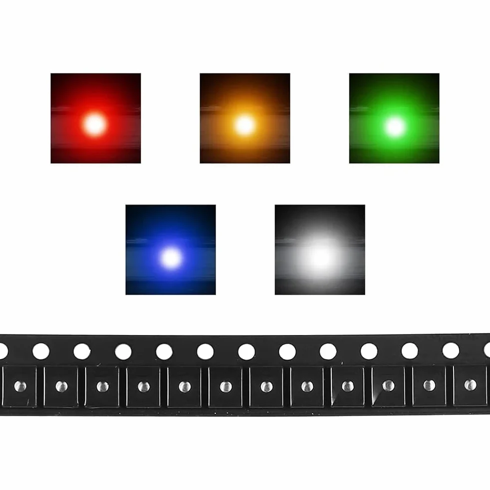 Namvo Zestaw 100szt diod LED SMD 3528/1210, różne kolory DIY