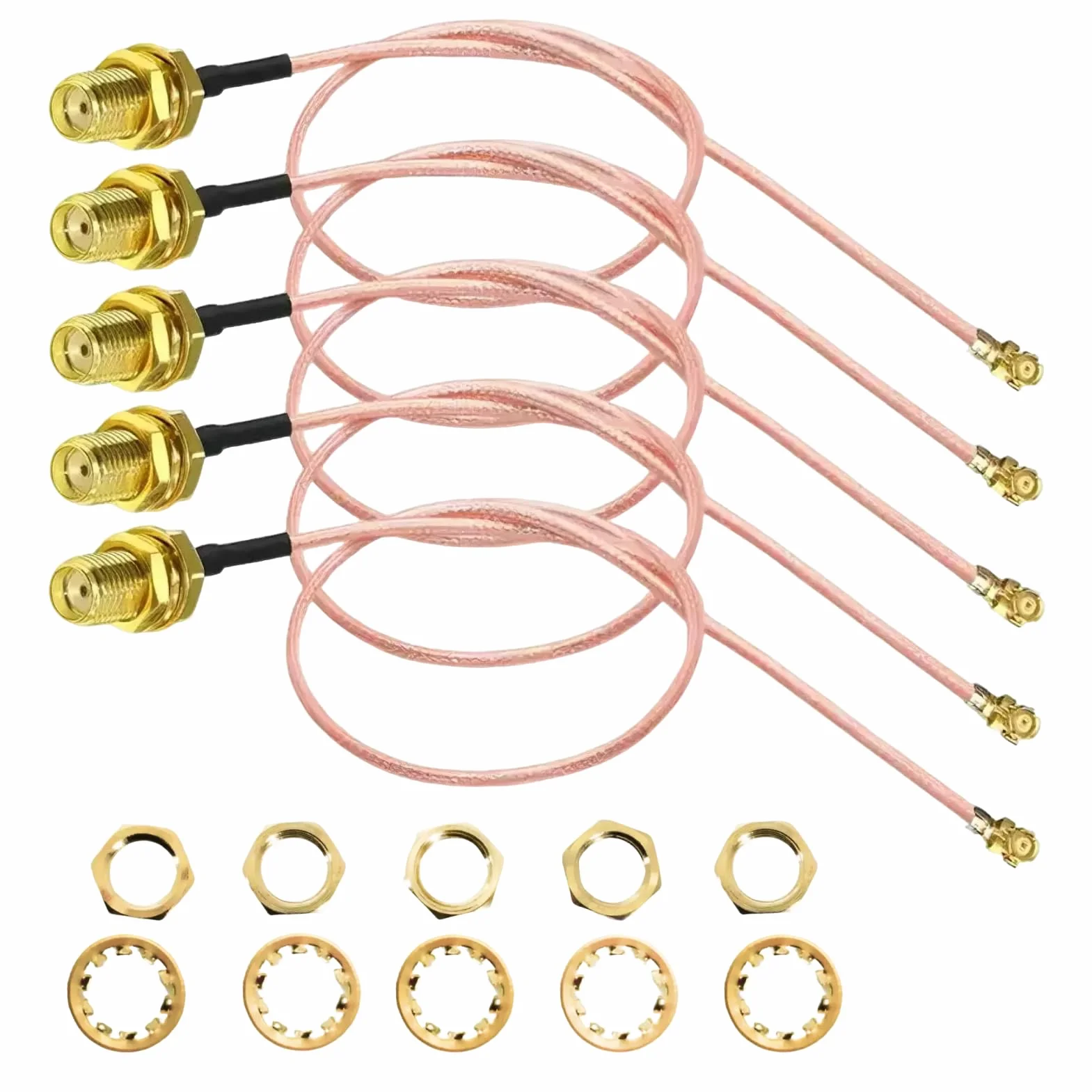 Przedłużacz koncentryczny SMA RG178 Pigtail 15 cm gniazdo do UFL IPX kabel do GPS Wi-Fi Bluetooth