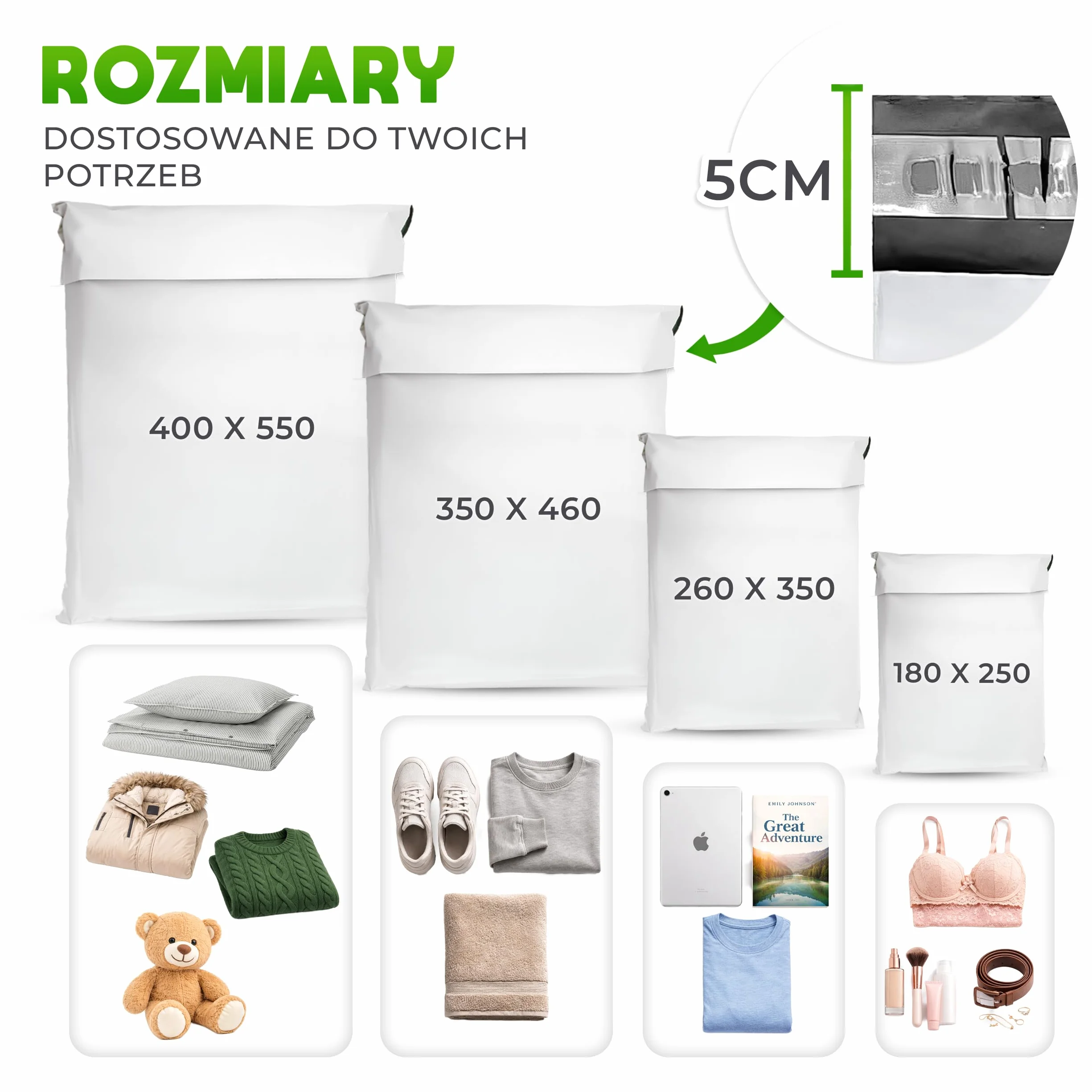 V1 TRADE torby kurierskie 26x35cm – torebki wysyłkowe z taśmą samoprzylepną – torby pakowe 100 szt. – torebki wysyłkowe na ubrania, Vinted, handel online i wysyłki towarów