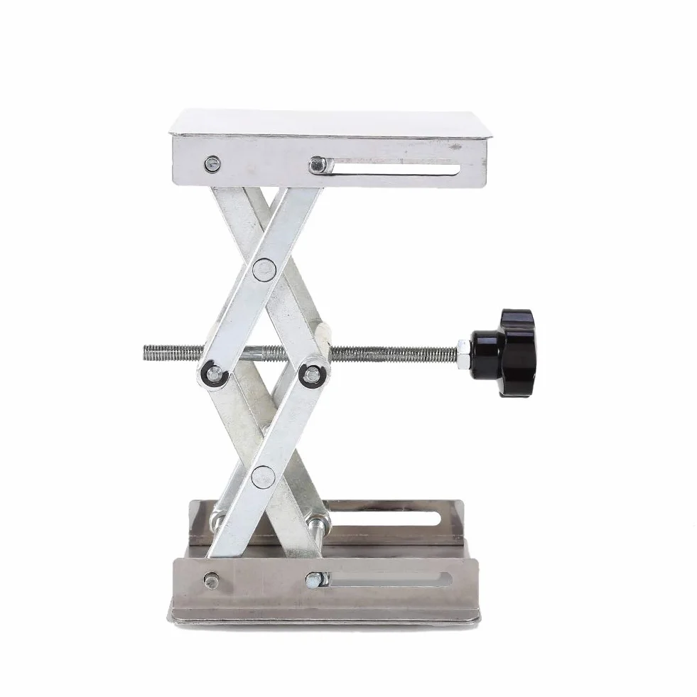 Podnośnik samochodowy Vikye ze stali nierdzewnej, 100 x 100 mm podnośnik laboratoryjny podnośnik samochodowy Nożyczki stojakowe do eksperymentów naukowych