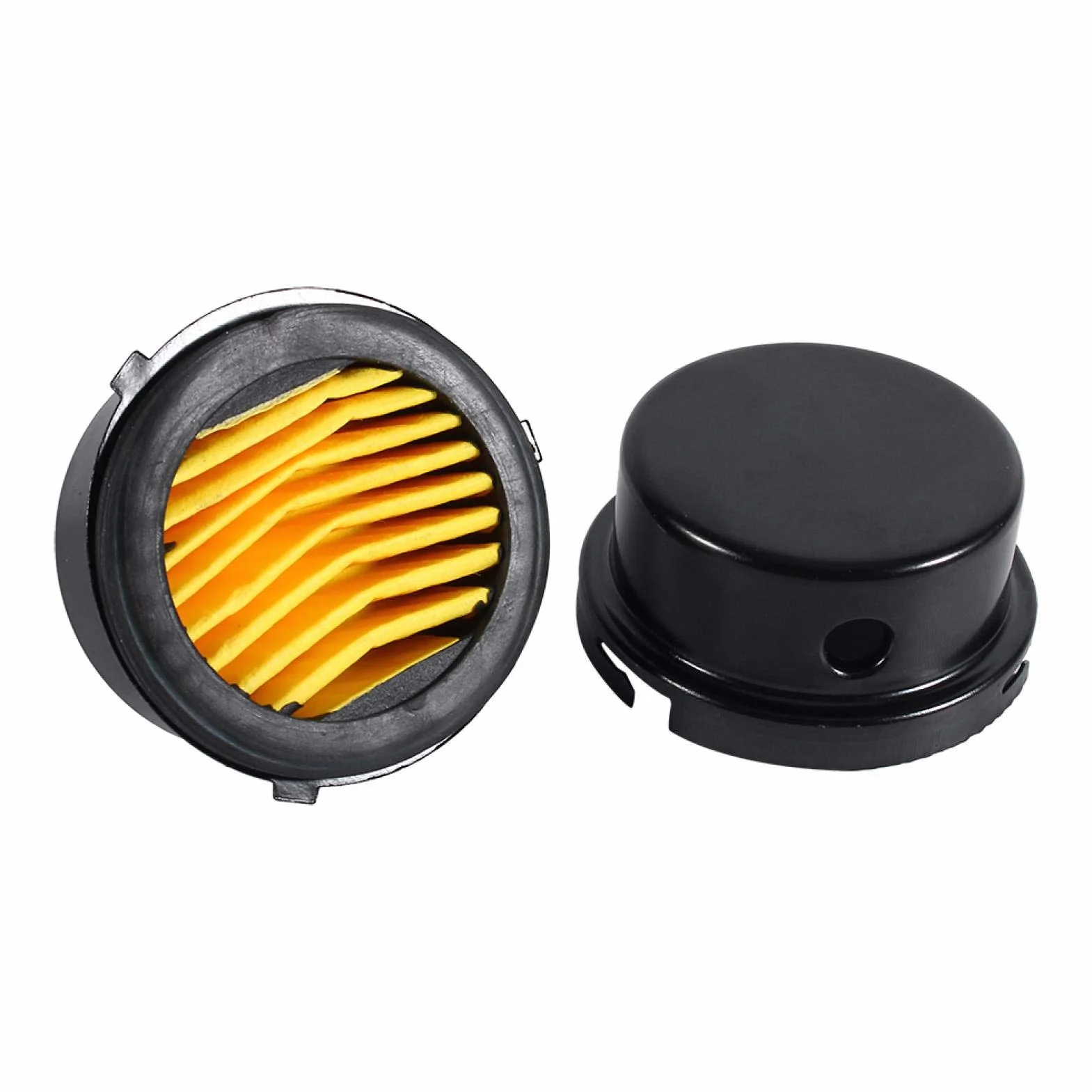 Czarny Metalowy Filtr Wlotowy Sprężarki Powietrza Tłumik Tłumik 1/2 "50 X 50 X 20mm Złącze Gwintowe do Bezolejowego Filtra Szumów Filtr Powietrza Filtr Powietrza Akcesoria Narzędzie