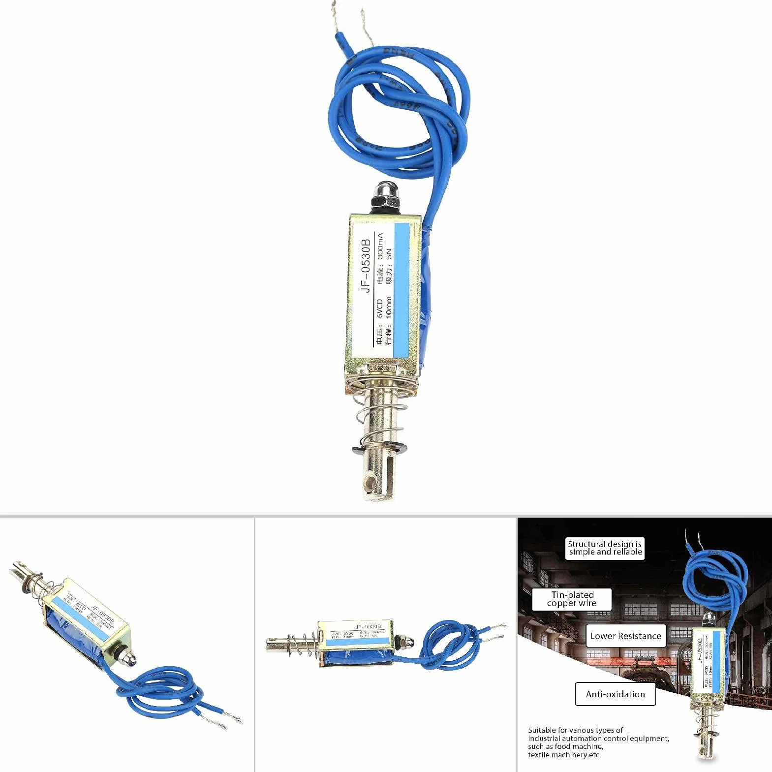 Sterownik automatyki elektromagnesu 6V DC 300mA Elektromagnes pociągowy DC 5N Wysuwany zakres 10mm