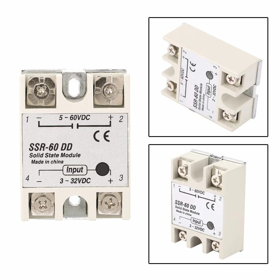 SSR-60DD DC-DC-Halbleiterrelais 60A 3-32VDC bis 5-110VDC Maschinensteuerung