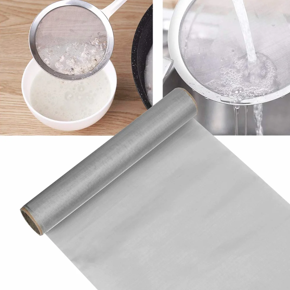 Siatka metalowa 200 Mesh TIMESETL 30 x 100 cm, siatka ze stali nierdzewnej filtracyjna