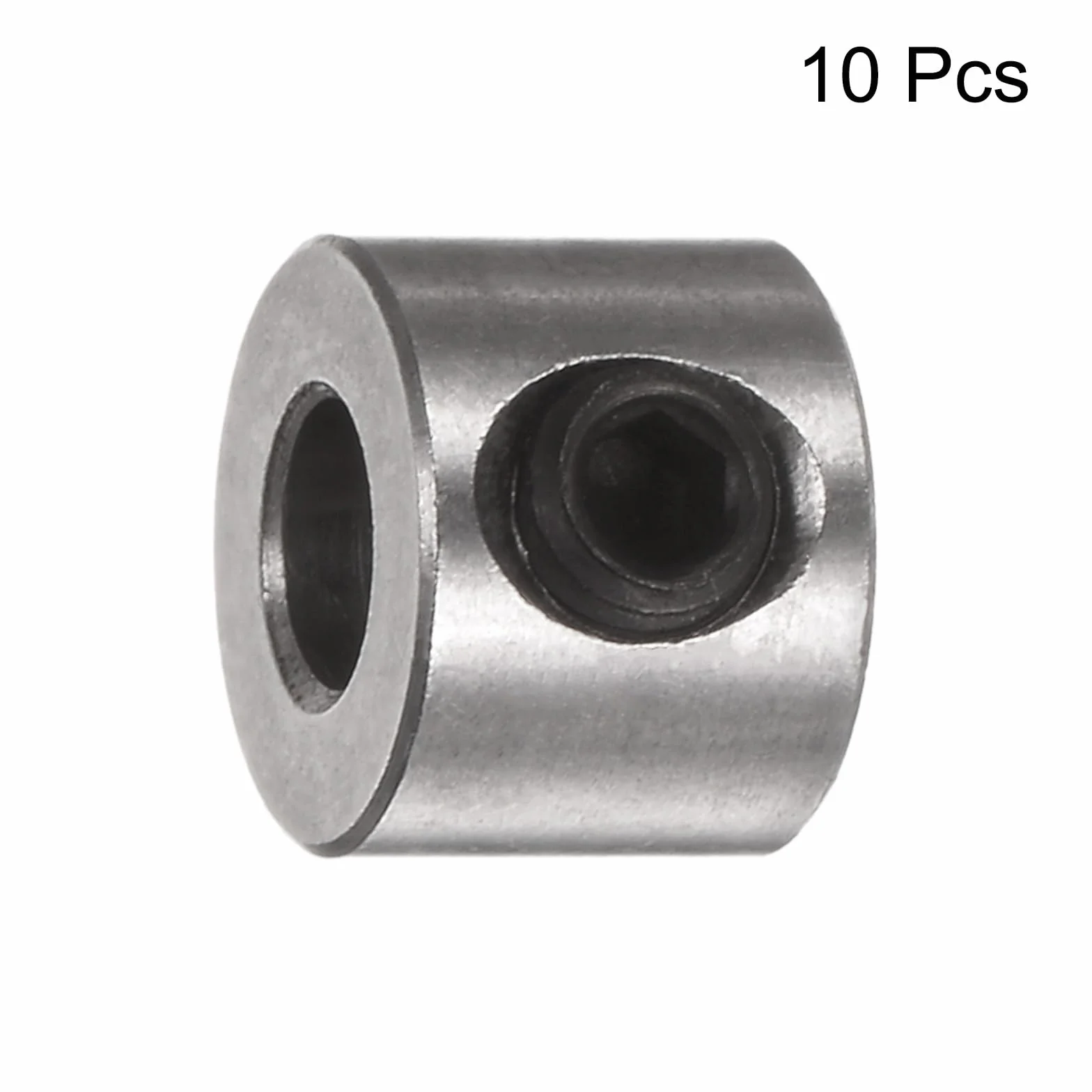 sourcing map 10-częściowy zestaw kołnierzy śrubowych 4 mm otwór kołnierz ze stali nierdzewnej, średnica zewnętrzna 9 mm, szerokość 7 mm, kołnierz koła