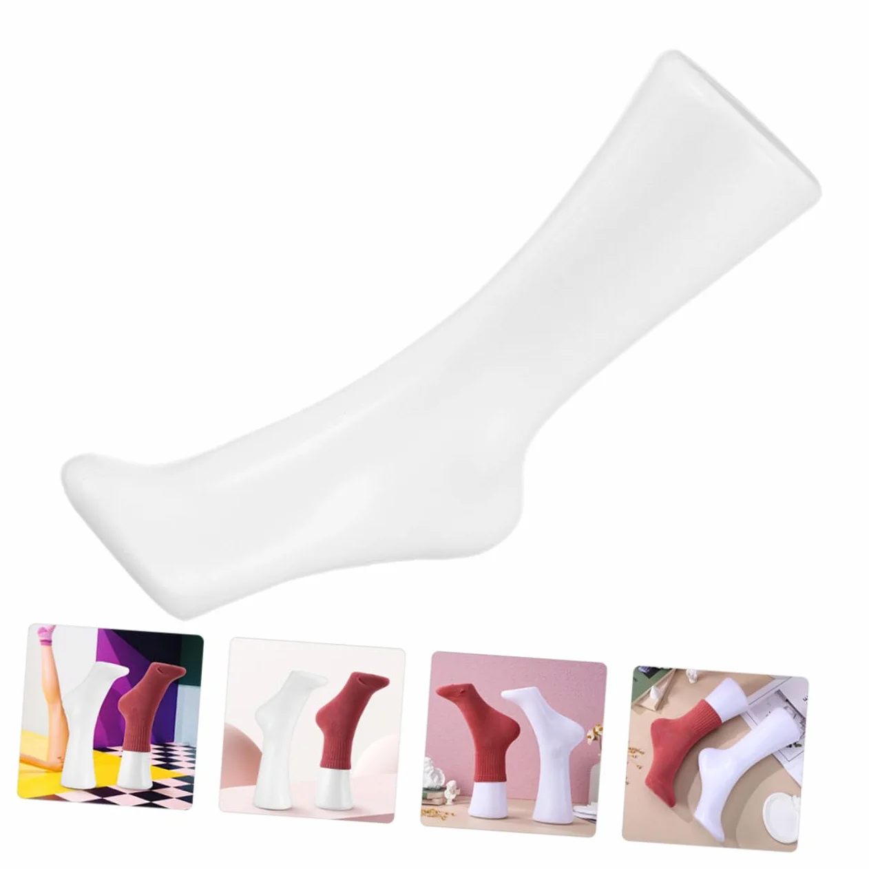 Thick Plastic Fake Foot Model for Sock Display Stable Female Mannequin Foot Prop Realistic Proportions for Shop And Store Use