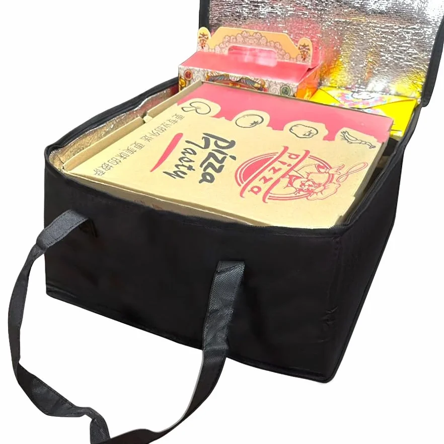 Torba do transportu pizzy i wysyłki: Cabilock torba termiczna na pizzę, torba termiczna na pizzę na wynos, składana o dużej pojemności, torba termiczna, czarne, western