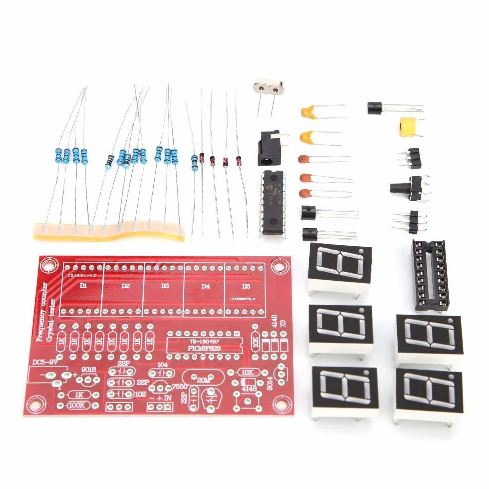 Zestaw wskaźników częstotliwości DIY 1 Hz-50 MHz kryształowy oscylator tester z 5-cyfrowym wyświetlaczem