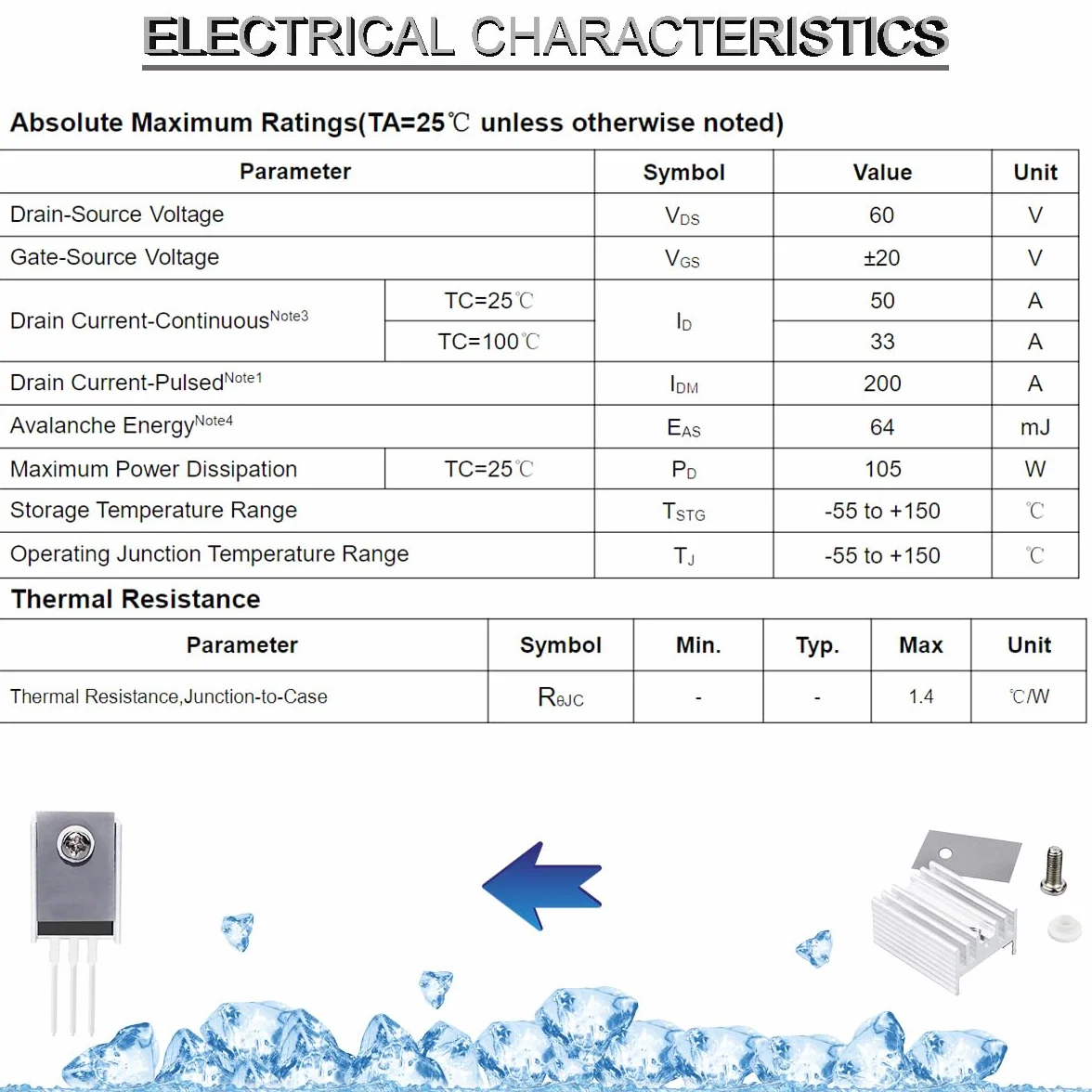 20 sztuk tranzystor IRLZ44N tranzystor Mosfet IRLZ44NPBF N-Channel TO-220AB 30A 55V 3Pin Międzynarodowy prostownik z radiatorem z gumową podkładką silikonową