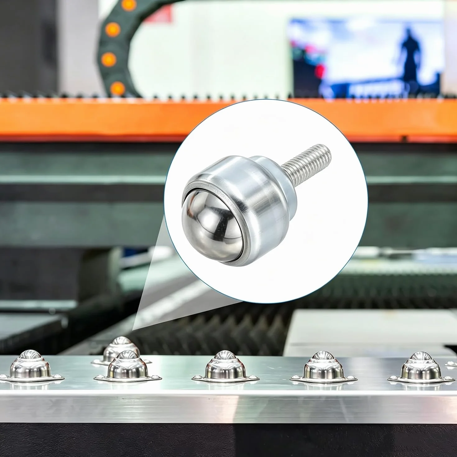 Obrotowe Kółka Kulkowe Ze Stali Węglowej M5 Mini Ball Bearing Universal Wheel Nylonowa Kula 10szt