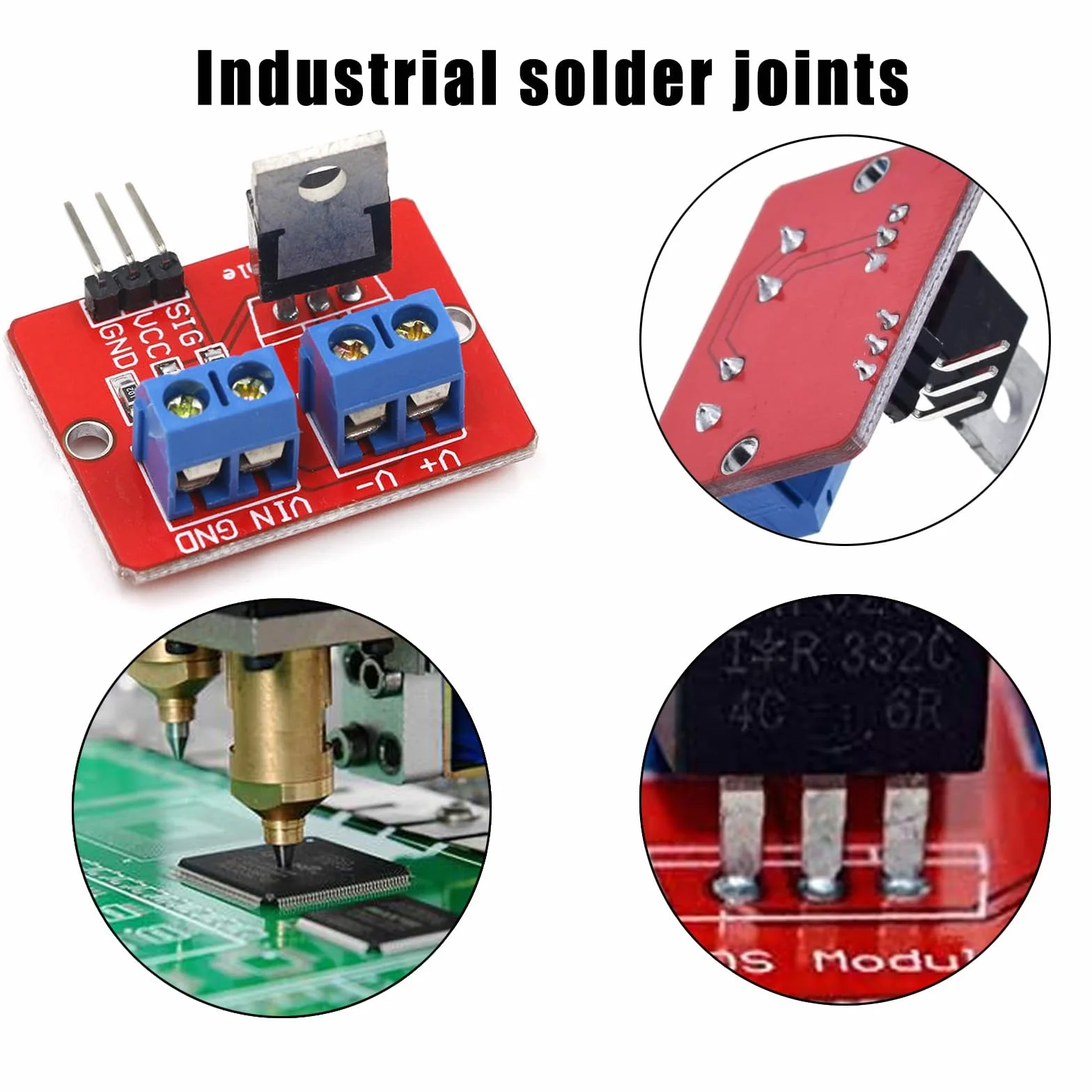 GERUI 10 sztuk MOSFET Driver Module 0-24 V 3,3 V / 5 V MOSFET Button Mos - rurka z efektem polowym Single Chip -PWM moduł napędu do Arduino MCU ARM