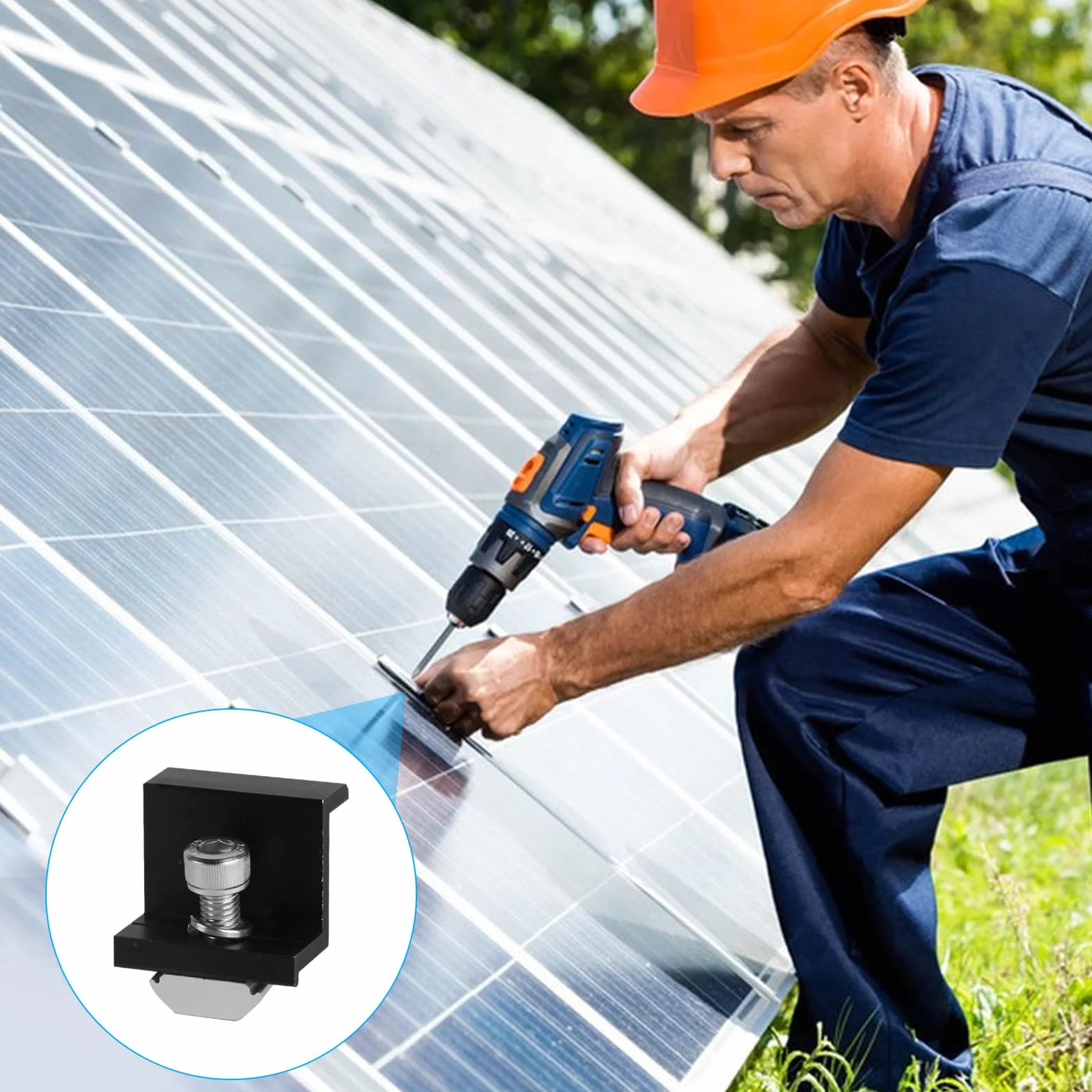 8 szt. uchwytów do paneli słonecznych, 30 mm, uchwyt do modułu solarnego, zaciski końcowe, uchwyty do paneli słonecznych PV, uchwyty do mocowania paneli słonecznych, uchwyt płaski, uchwyt Z do panelu
