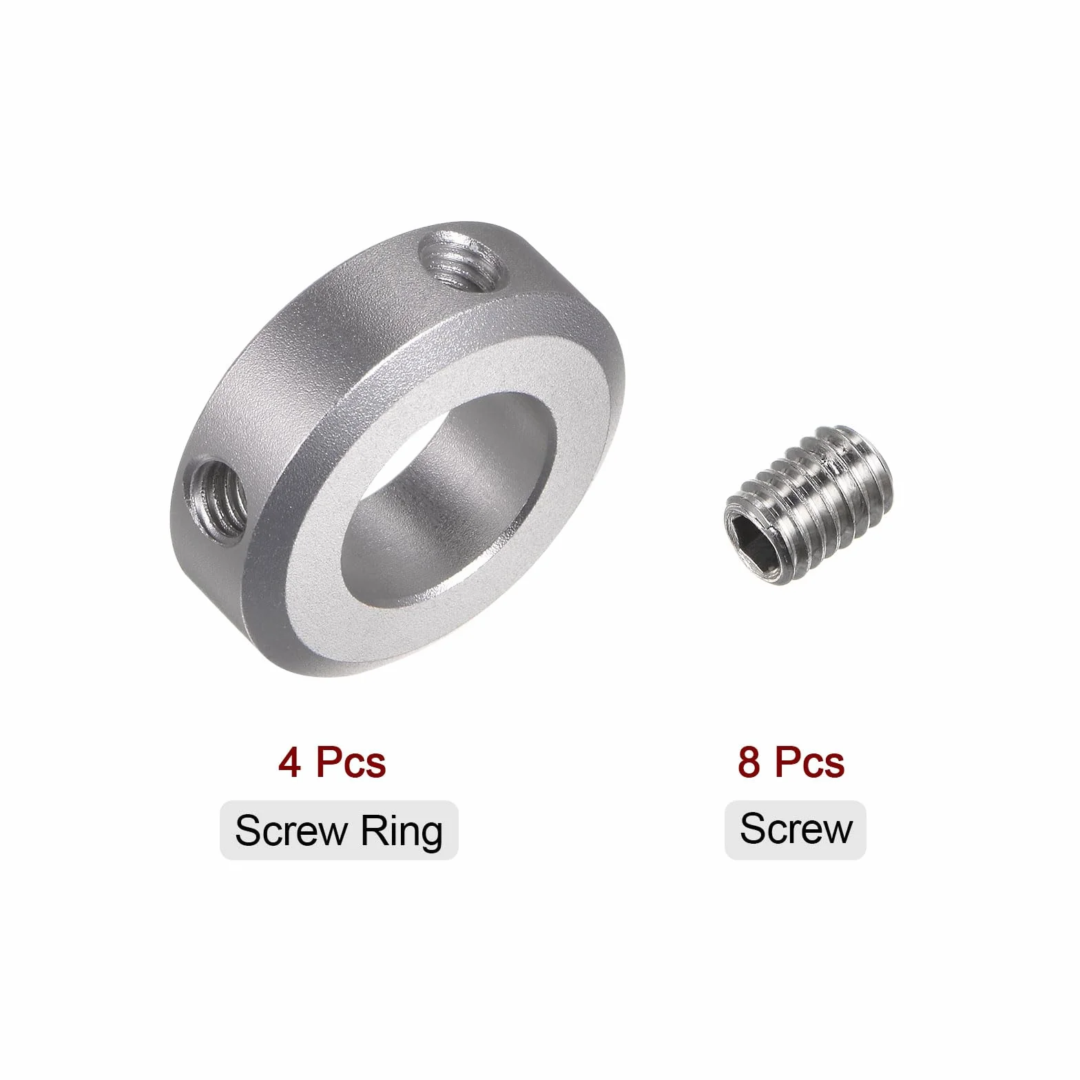 QUARKZMAN 4 szt. kołnierz wału 17 mm otwór ze stopu aluminium zestaw śrub kołnierz 32 mm AD 10 mm szerokość do kół, taczki, skrzyni biegów, montażu, maszyn CNC