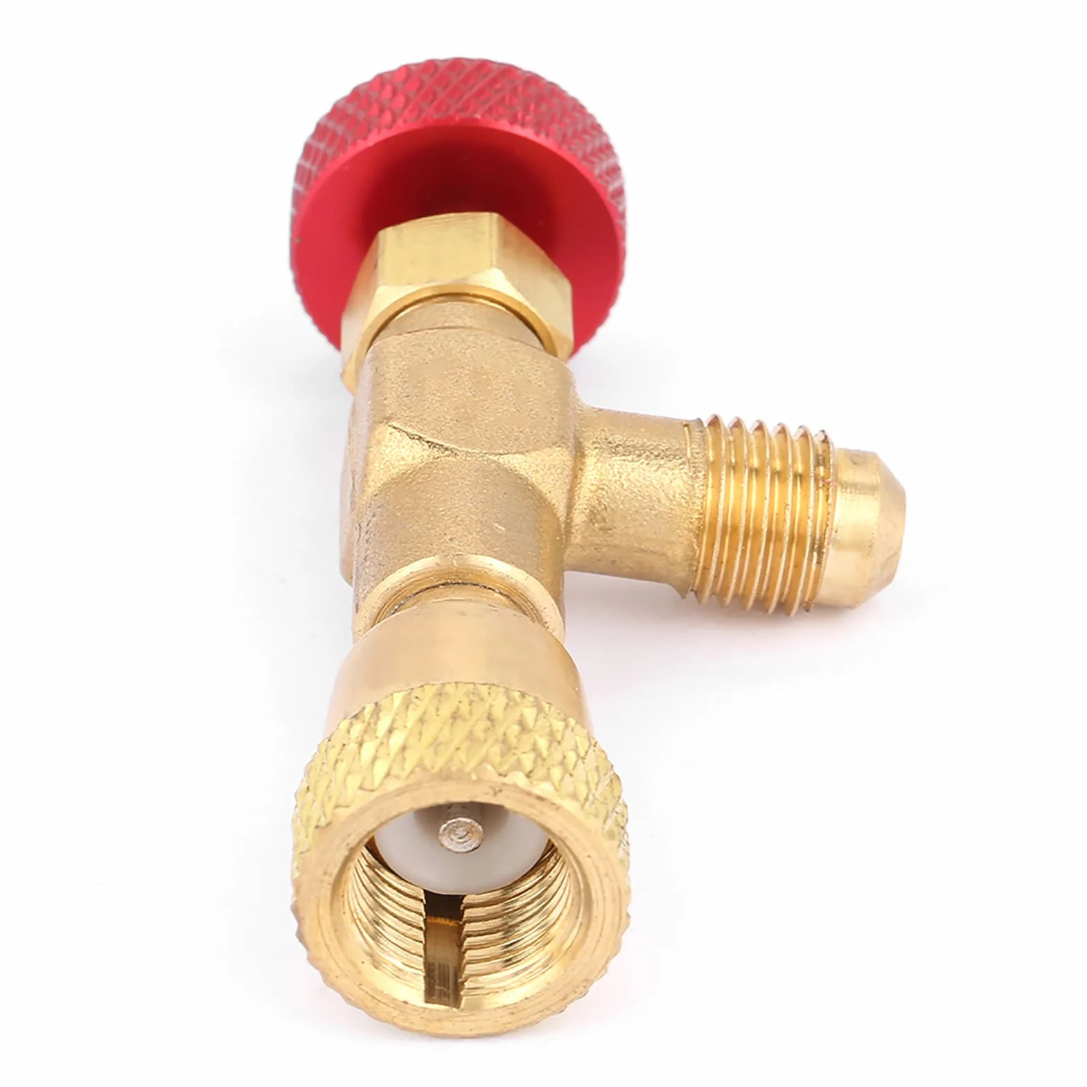Adapter do klimatyzacji R410a Zawór Regulacji Przepływu Czynnika Chłodniczego Mosiężny 1/4''-5/16'' Zawór Żeński Serwis Klimatyzacyjny Elastyczne Ładowanie