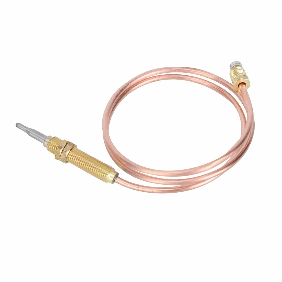 DEWIN Termoelement, termoelement gazowy M8, ogrzewanie gwintowane, sonda 600 mm do akcesoriów do grilla kominkowego