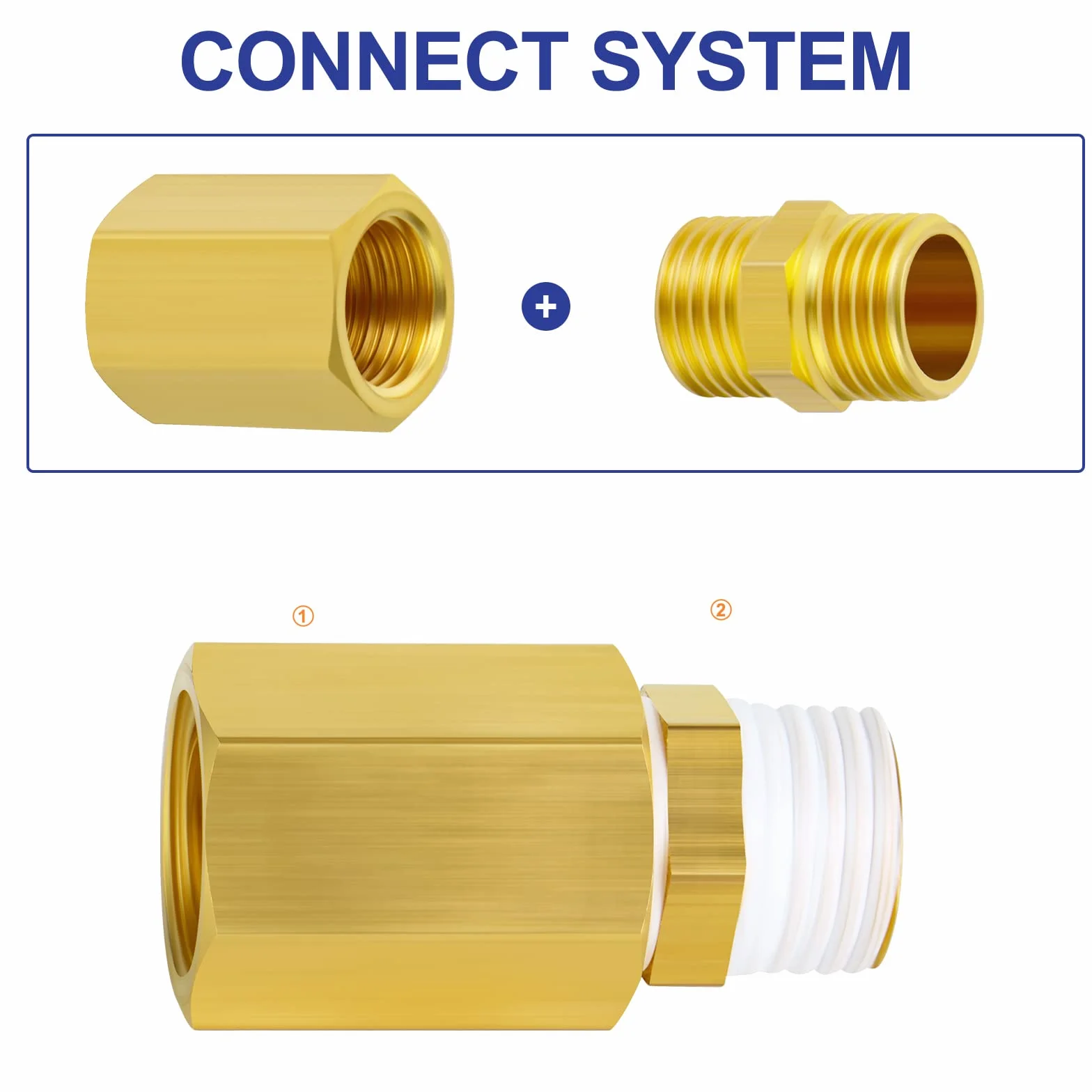 Mosiężne złączki rurowe 1/4" x 1/4" BSP, złączka sześciokątna i łącznik, gwint męski i wewnętrzny, zestaw 12 sztuk